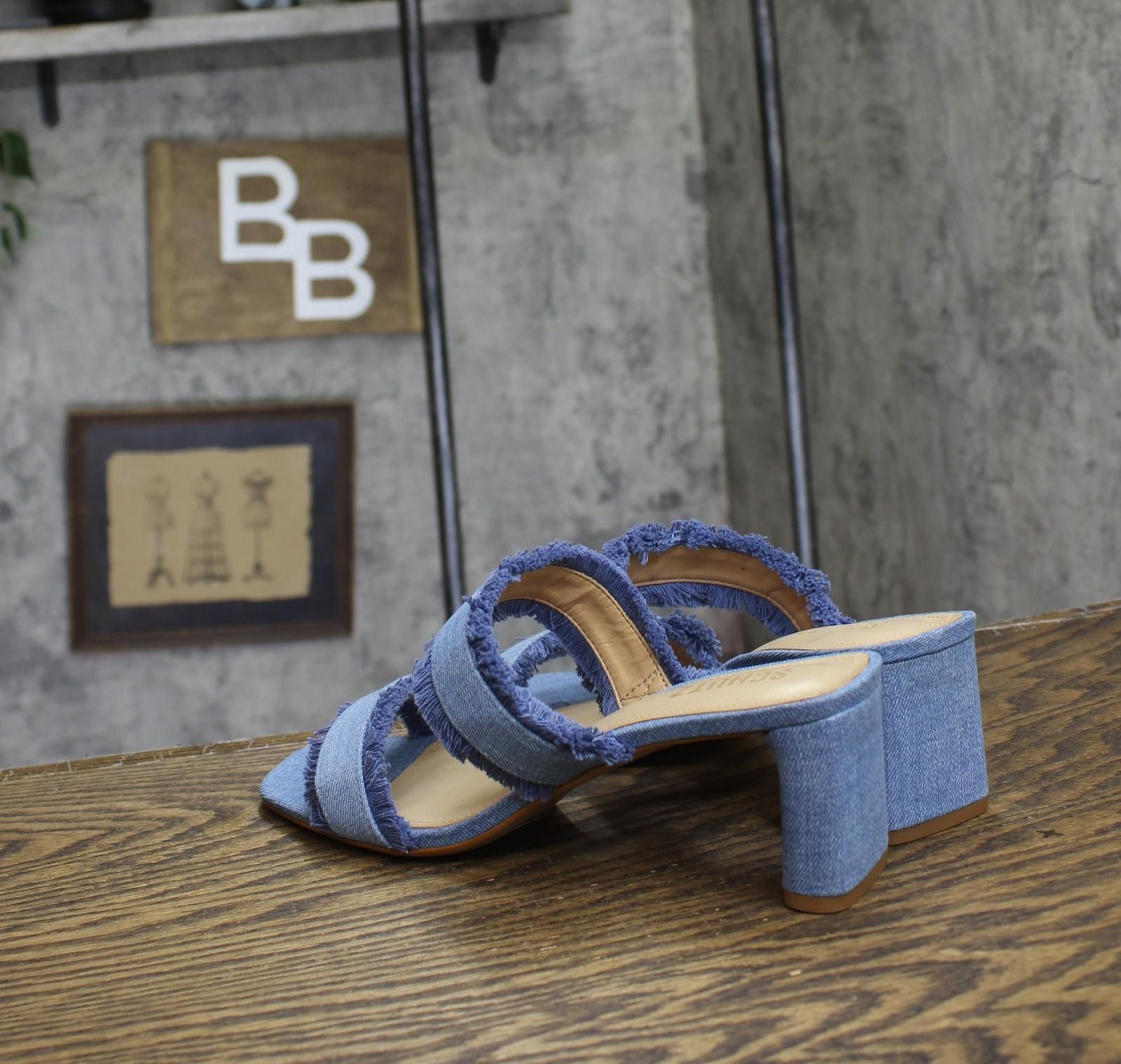 Other Schutz Mid Block Sandals Azul / Summer Blue Jeans 9.5b Size US 9.5 / IT 39.5 - 2 Thumbnail