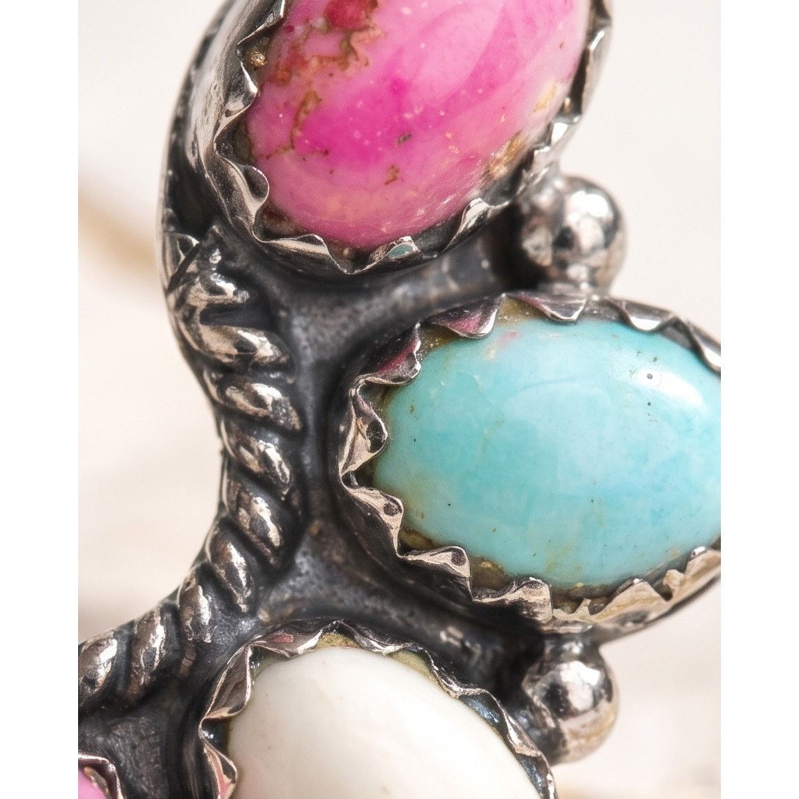 & Other Stories Cotton Candy Naja Sterling Silver Handmade Ring Adjustable Size ONE SIZE - 5 Thumbnail