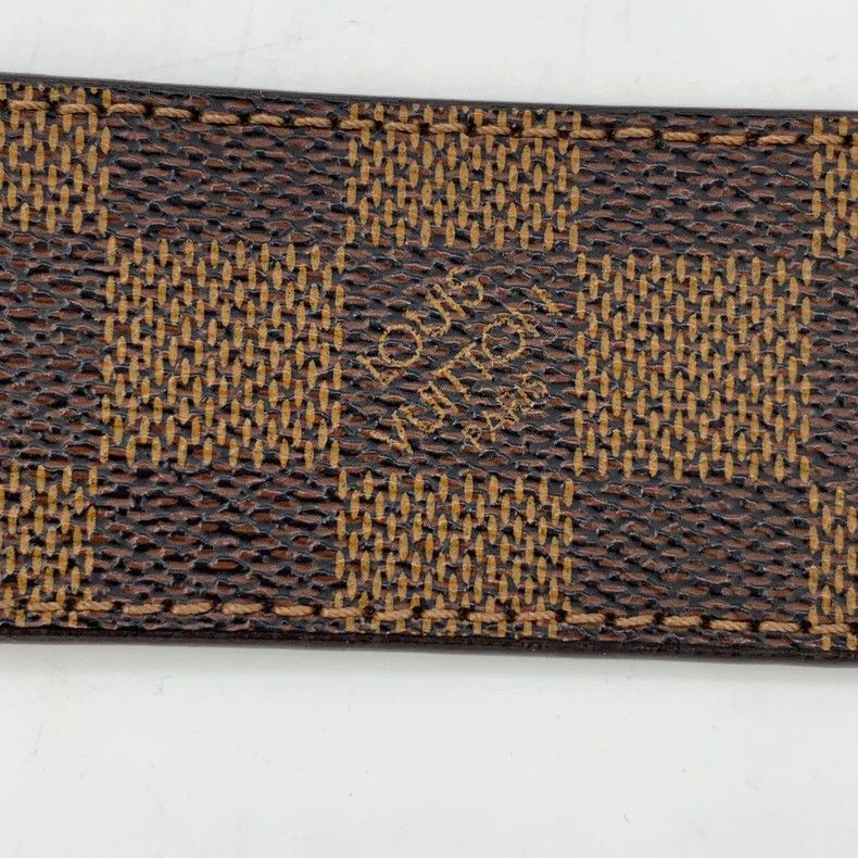 Louis Vuitton Louis Vuitton Brown checkered leather belt Size ONE SIZE - 7 Thumbnail