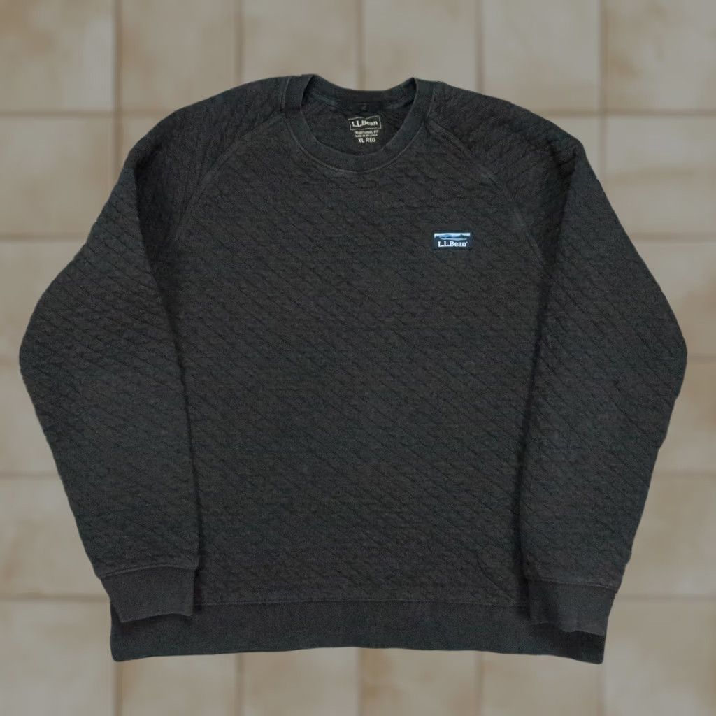 Vintage L.L. Bean Sweatshirt Mens XL Gray Quilted Cotton Polyester Crew Neck Pullover Winter Fall Spring Regular Fit Small Details: None Used/Pre-owned Size US XL / EU 56 / 4 - 1 Thumbnail