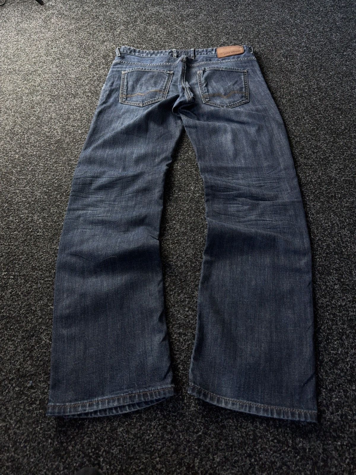 Hugo Boss Luxury Hugo Boss Distressed orange tab denim pants jeans Size US 33 - 9 Thumbnail