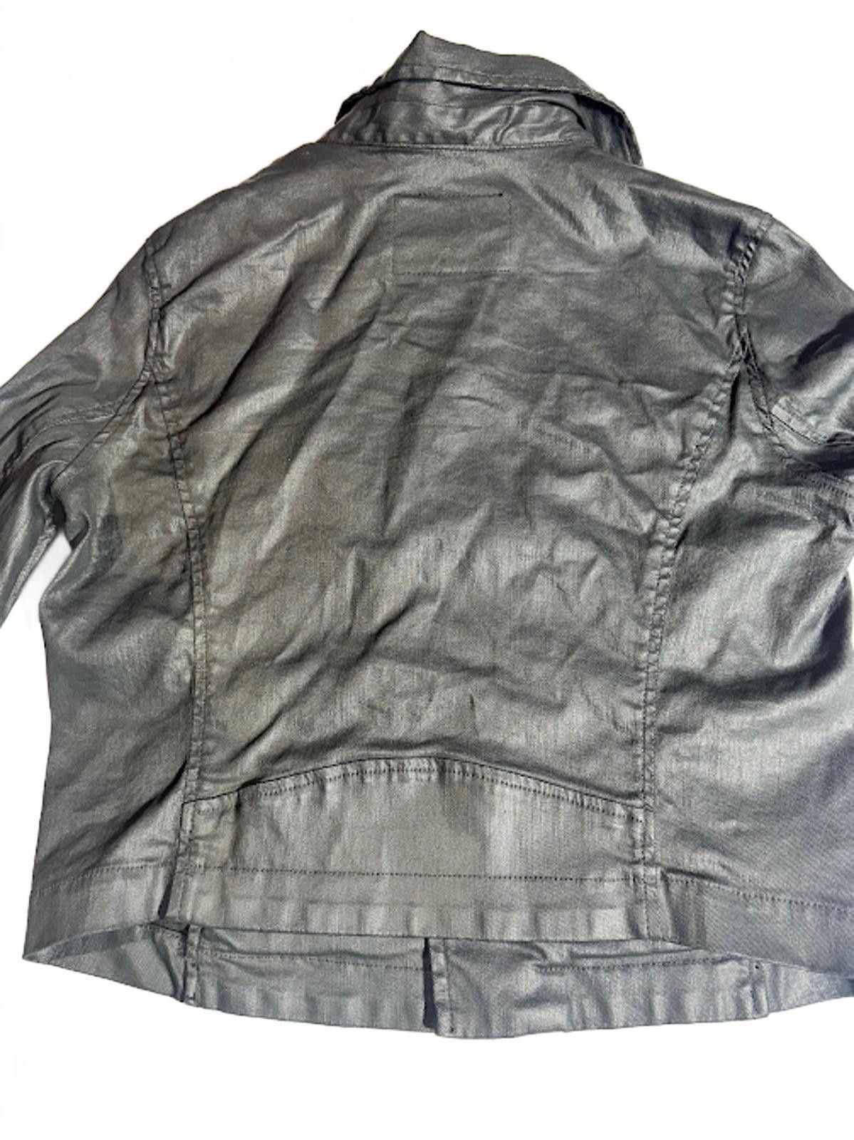AG Adriano Goldschmied Adriano Goldschmied coated cotton biker-style jacket Size M / US 6-8 / IT 42-44 - 2 Thumbnail