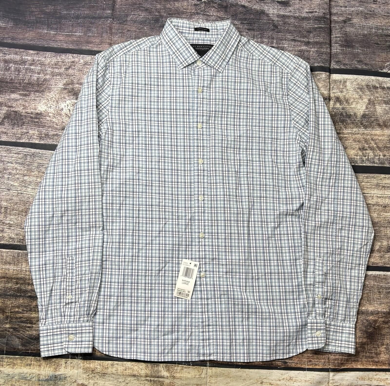 Bloomingdale's The Men's Store Bloomingdales Shirt Men's Large Plaid Cotton Size US L / EU 52-54 / 3 - 1 Thumbnail