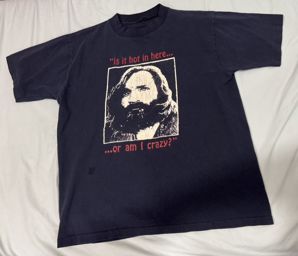 Vintage Vintage Charles Manson is it hot in here shirt Size US L / EU 52-54 / 3 - 1 Thumbnail