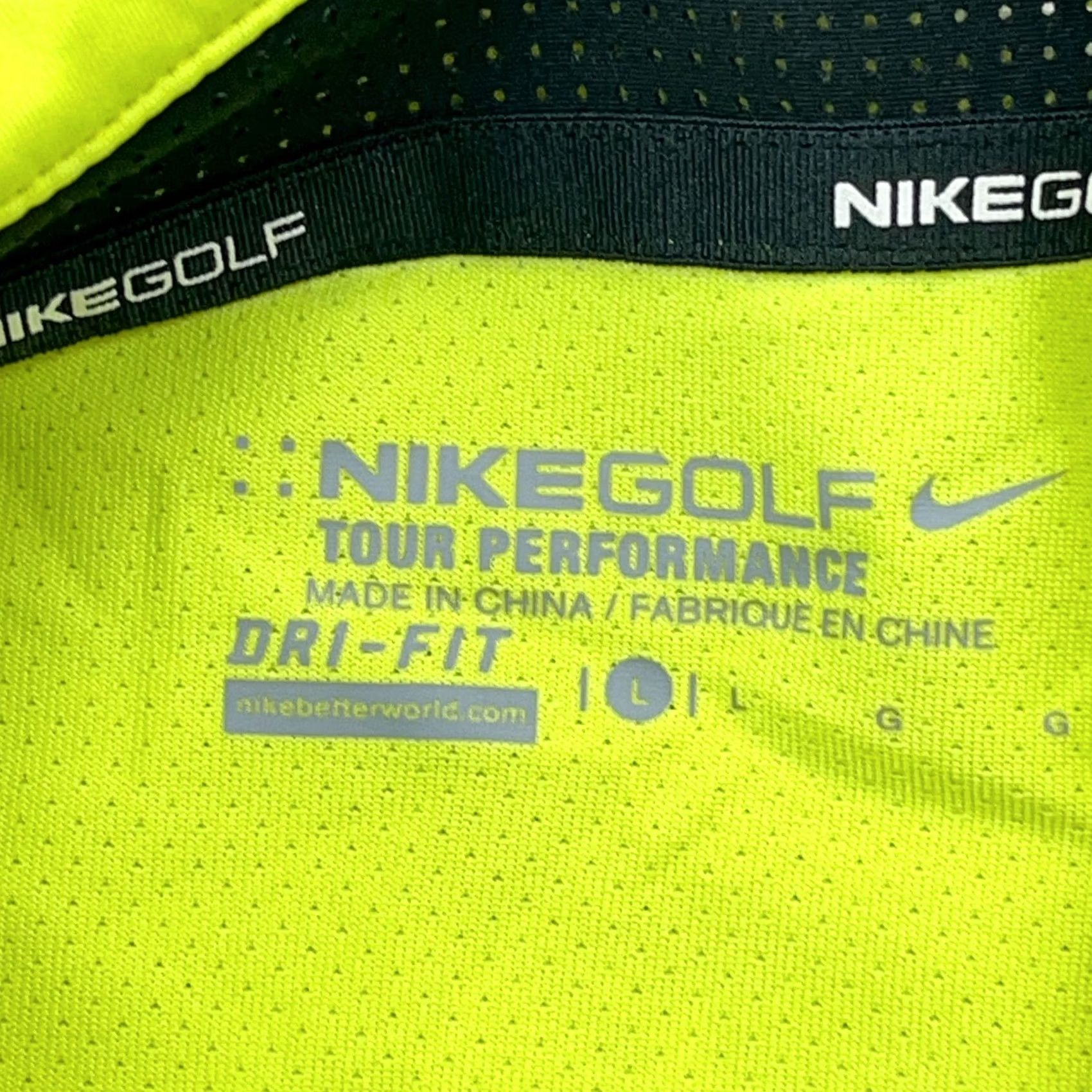 Nike Nike Polo Shirt Men L Yellow Gray Dri-Fit Tour Performance Golf Geometric Size US L / EU 52-54 / 3 - 5 Thumbnail
