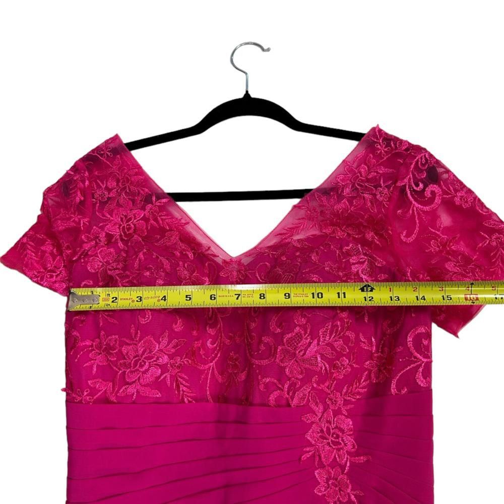 Designer Pink Lace Rhinestone Mother of The Bride Dress 10 Size L / US 10 / IT 46 - 7 Thumbnail