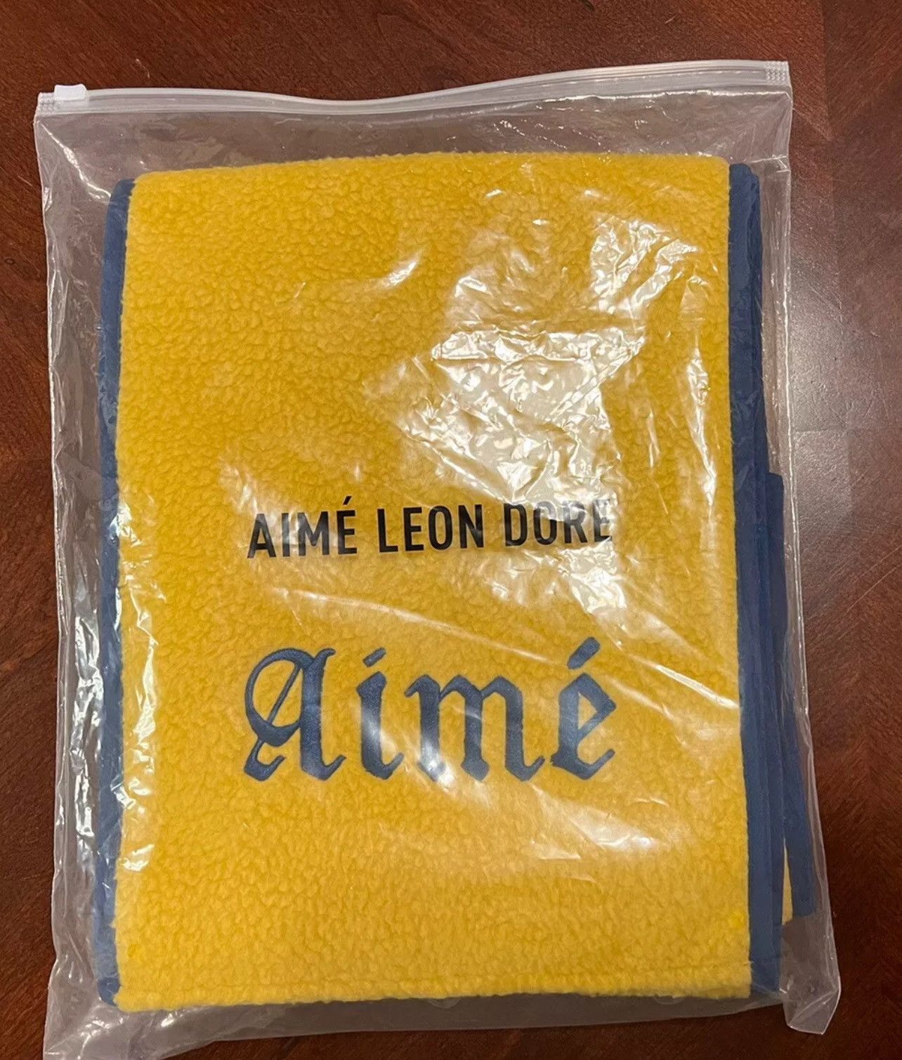 Aime Leon Dore Aime Leon Dore ALD Gothic Fleece Scarf Oil Yellow 66” x 10” Size ONE SIZE - 8 Thumbnail
