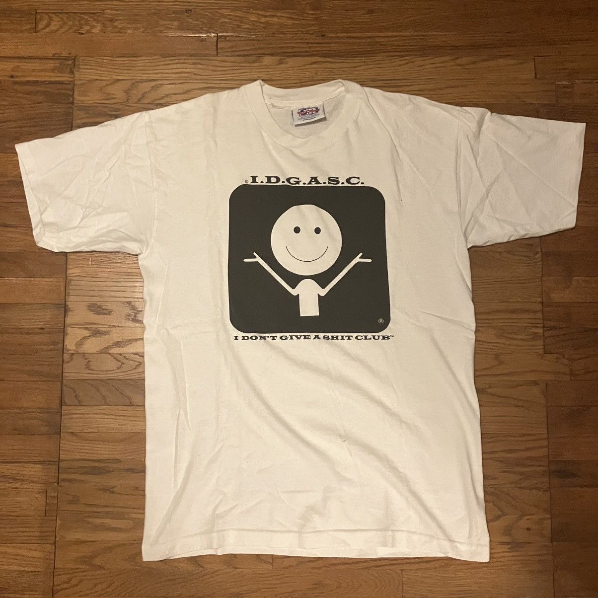 Vintage 1990s I Don’t Give A Shit Club T-Shirt Size US M / EU 48-50 / 2 - 1 Thumbnail