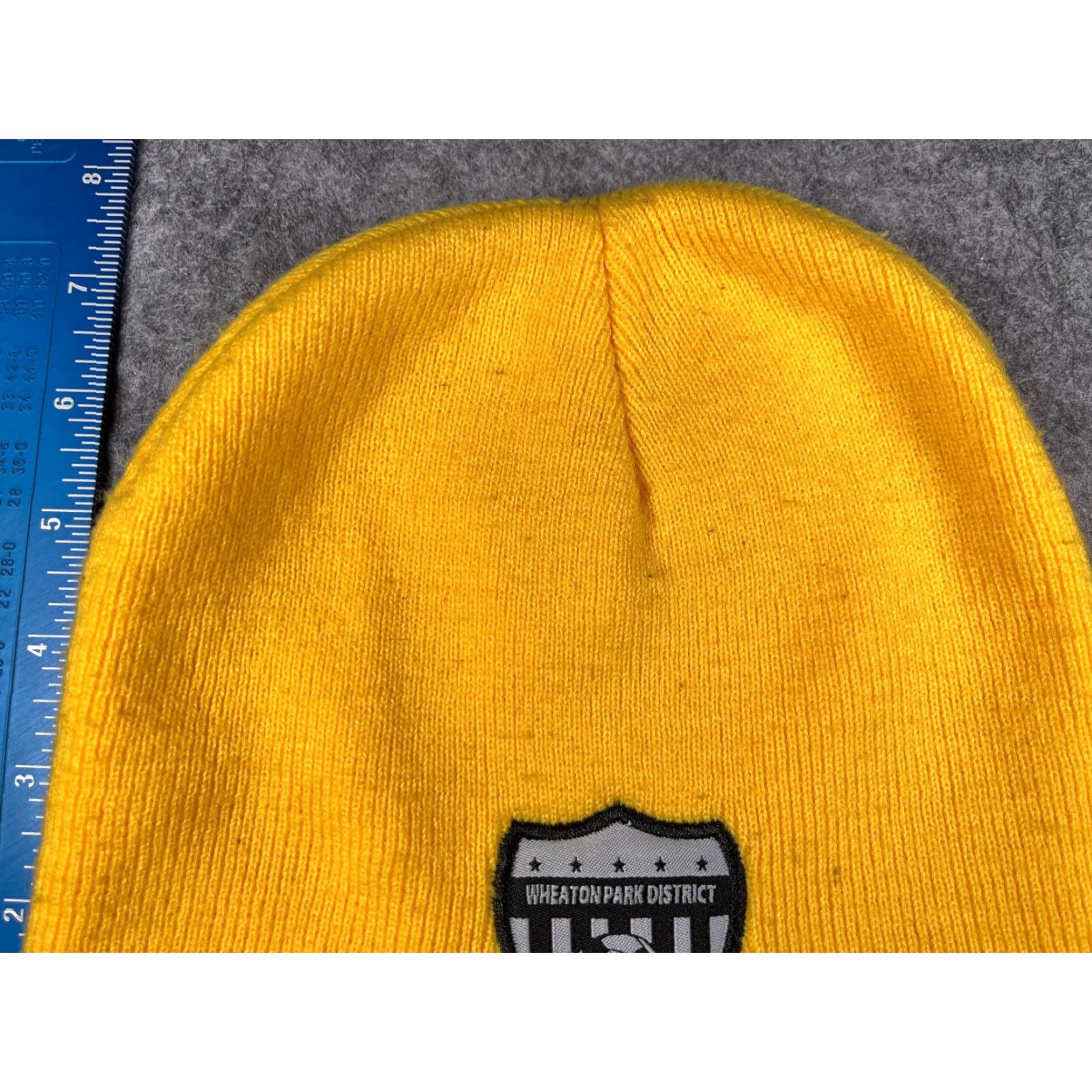 Vintage Wheaton Park District Beanie Hat Adult One Size Yellow Knit Acrylic Solid Casual Outdoor Soccer Mens Size US M / EU 48-50 / 2 - 3 Thumbnail