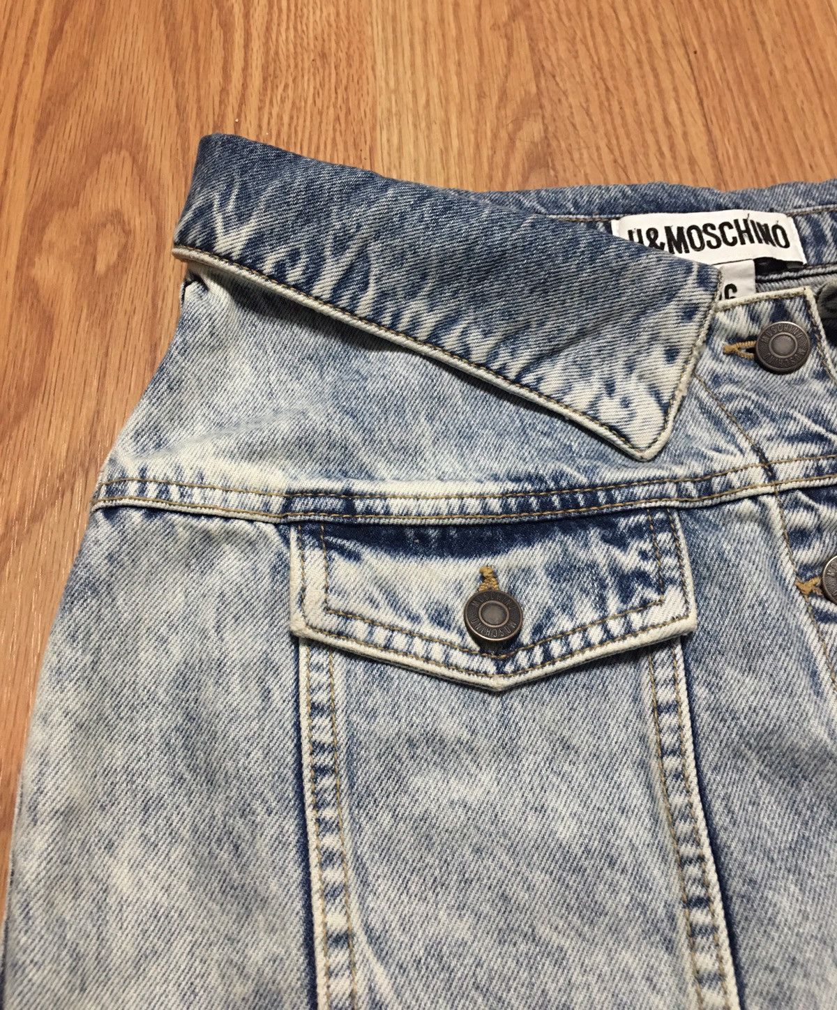 H&M × Moschino H&MOSCHINO Cotton Denim Blue Jeans Skirt Size EU36 US4 Size 27" / US 4 / IT 40 - 2 Thumbnail