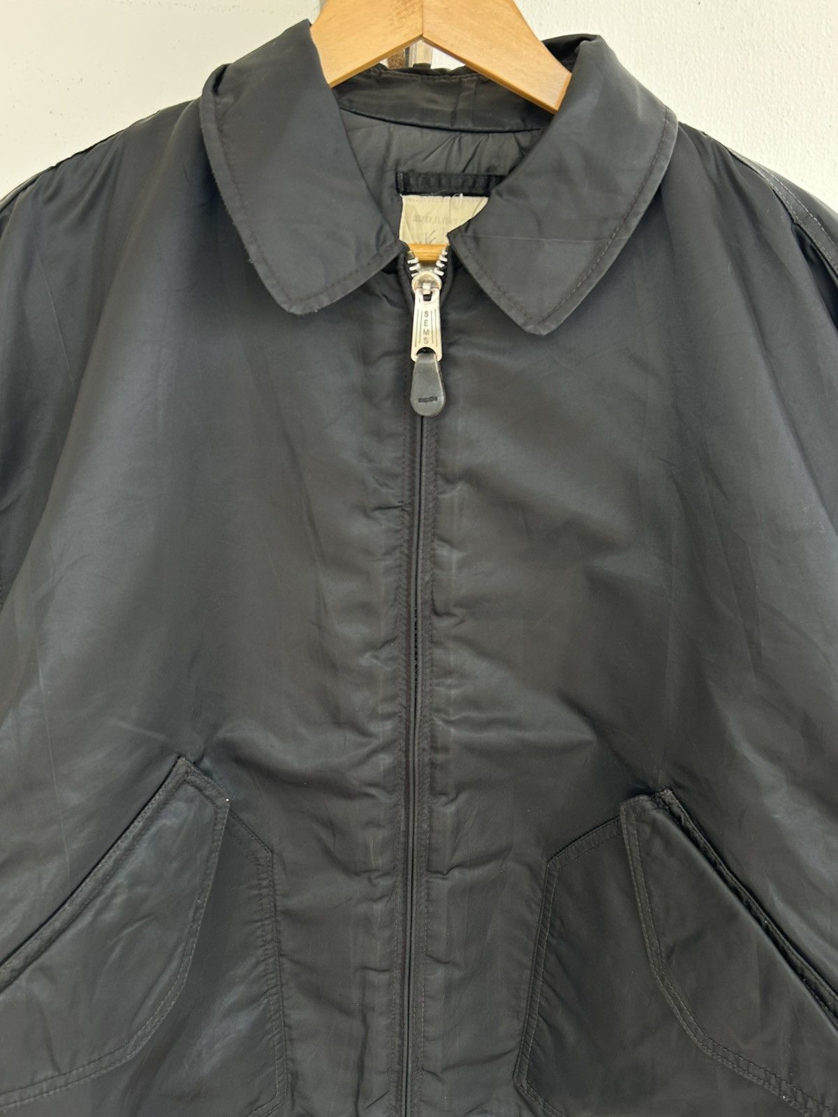 Other Flyers USA Vintage Blue Bomber Collar Jacket Size US L / EU 52-54 / 3 - 3 Thumbnail