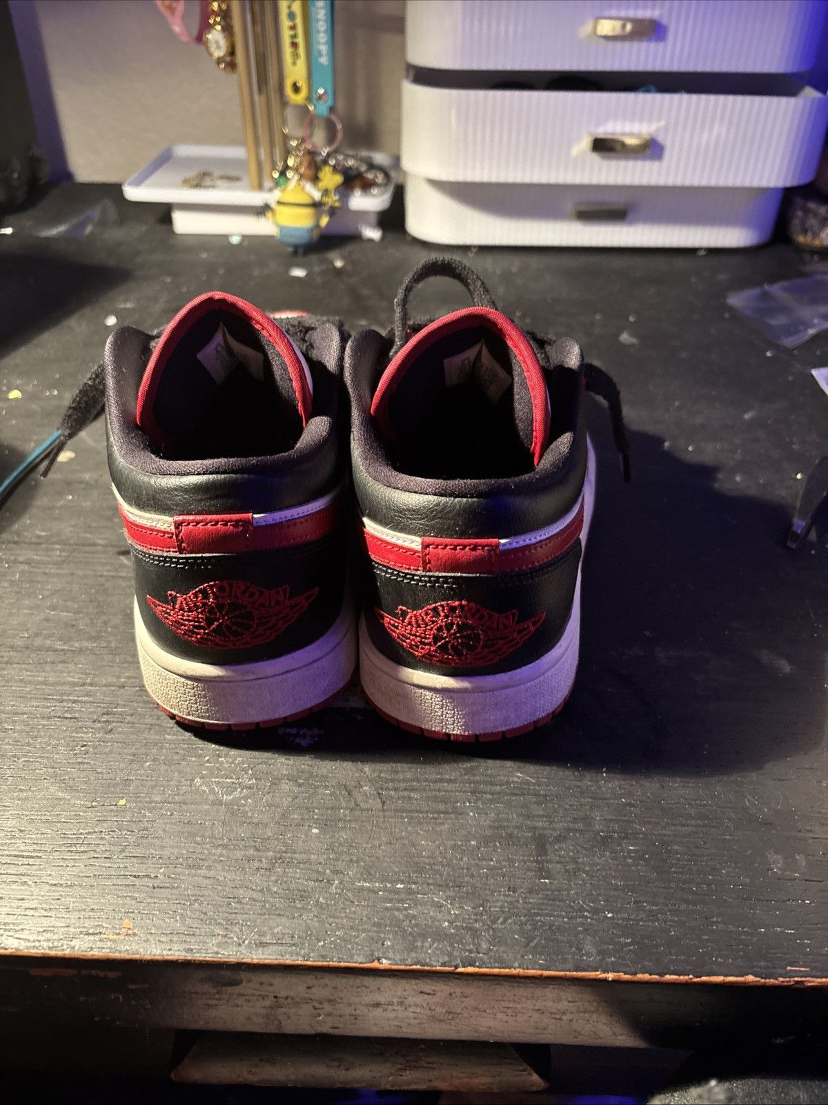 Nike air jordans 1 low white/gym red-black Size US 8.5 / IT 38.5 - 5 Thumbnail
