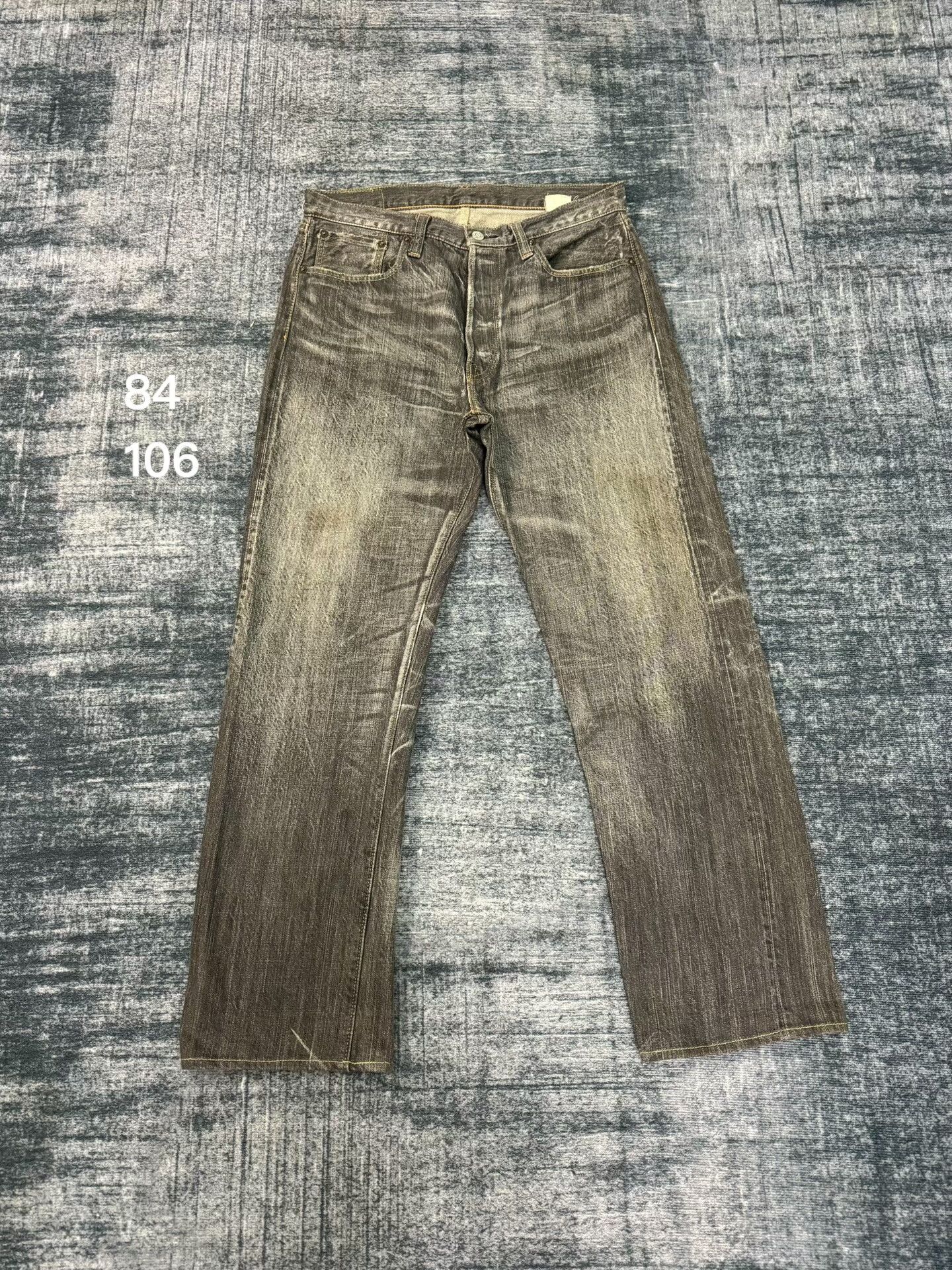 Sugar Cane Vintage Sugar Cane Washed Black Gray Jeans Size US 33 - 1 Thumbnail