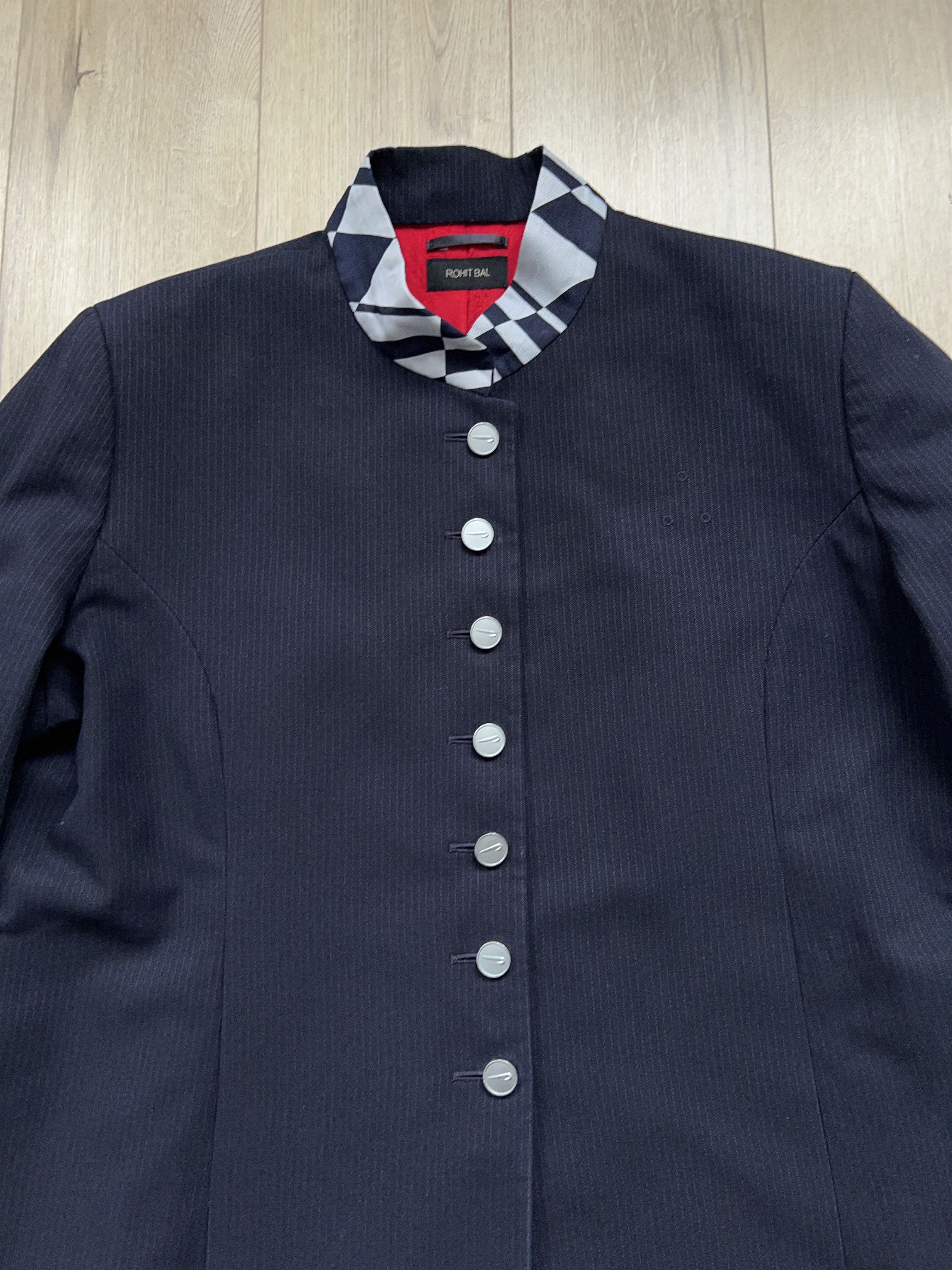 Designer ROHIT BAL Indian Nehru Jacket Coat Wool Polyester Size XL Size XXL / US 16-18 / IT 52-54 - 3 Thumbnail
