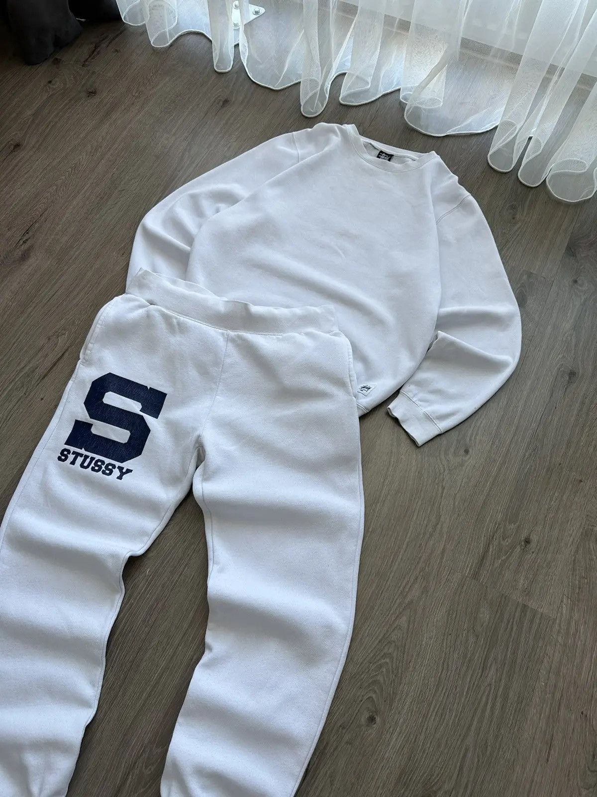 Stussy × Vintage Vintage Stussy Navy White Big Logo Tracksuit Size US XL / EU 56 / 4 - 12 Thumbnail