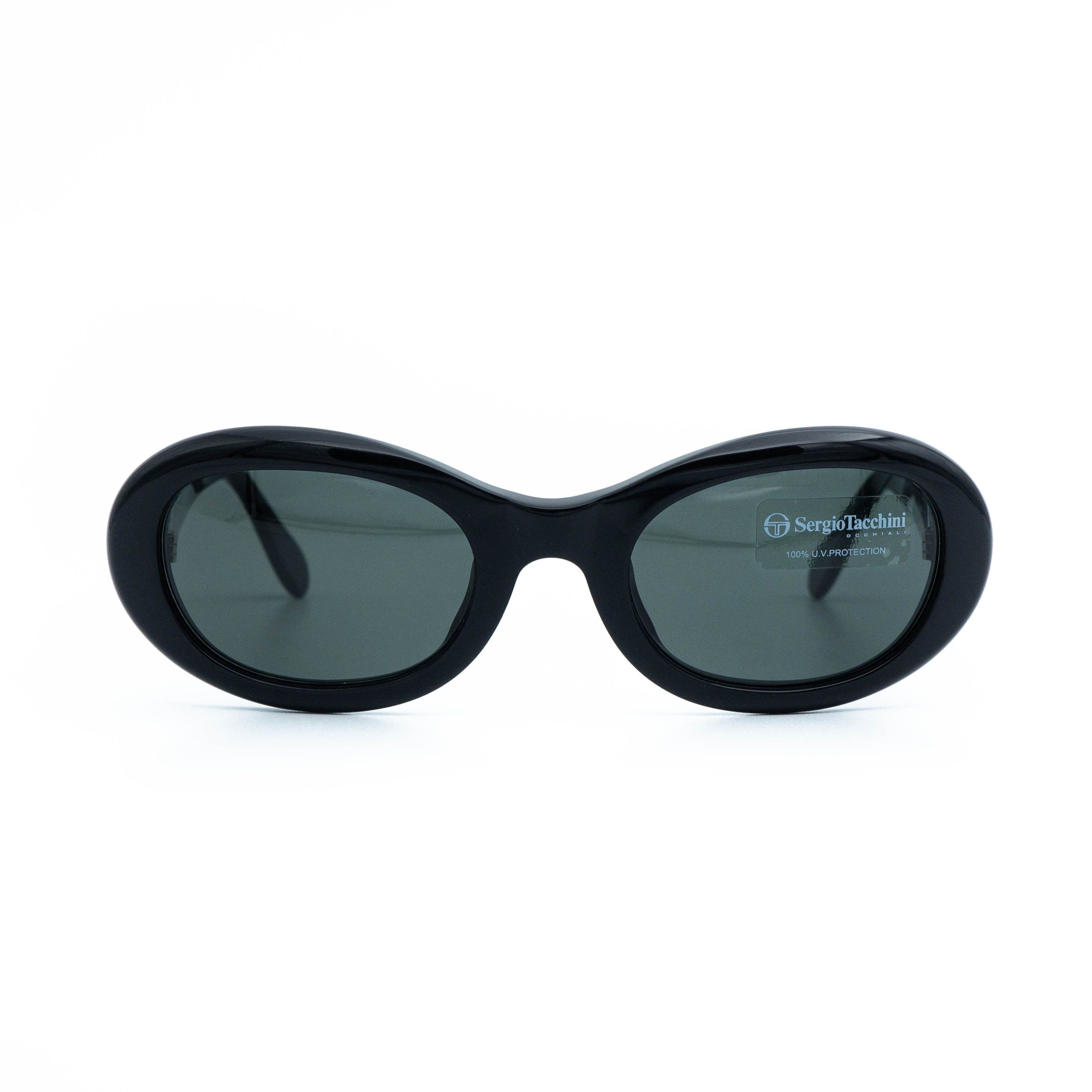 Sergio Tacchini Sergio Tacchini ST 1538-S Black Oval Sunglasses Vintage Size ONE SIZE - 2 Thumbnail