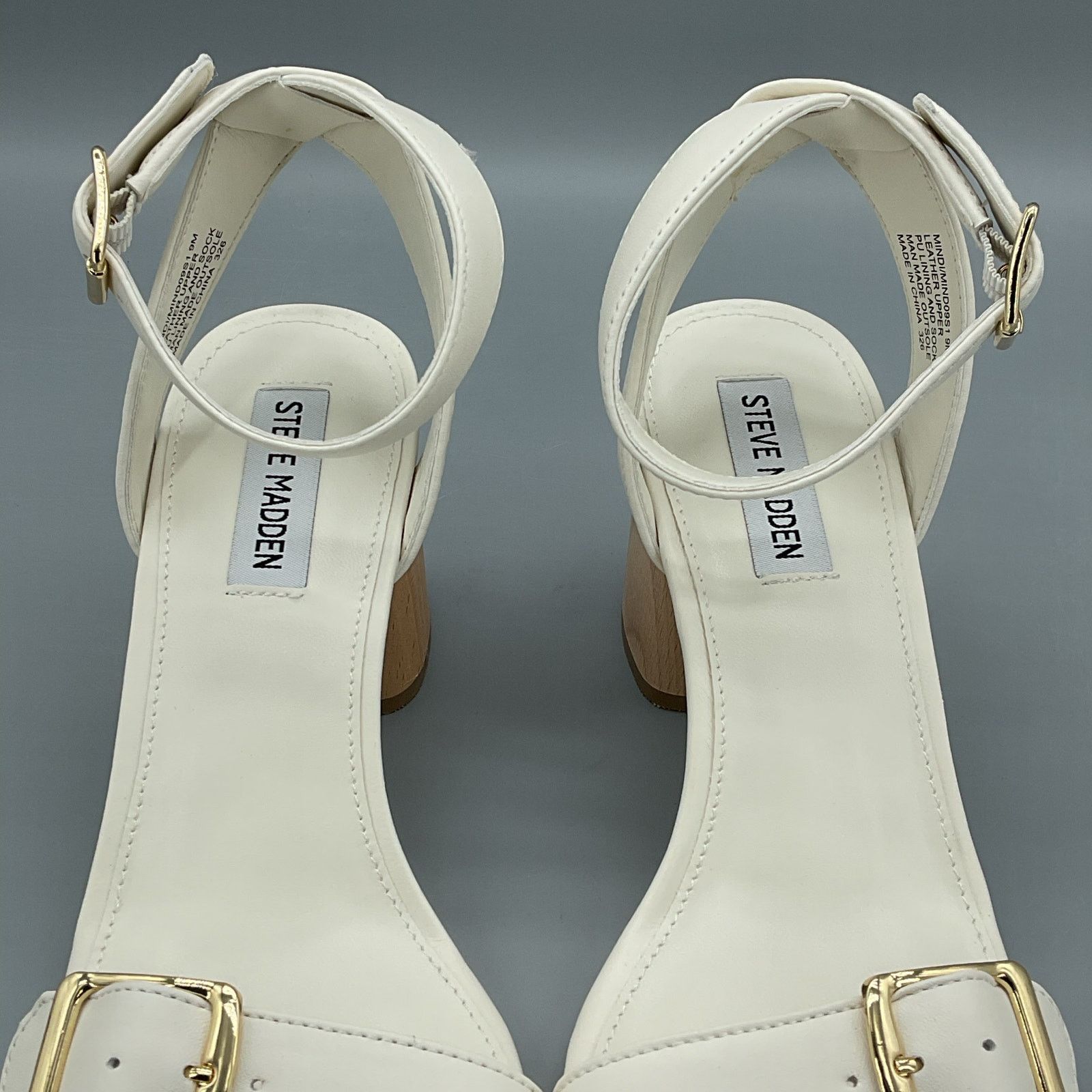 Steve Madden Steve Madden Women Mindi Leather Sandal White Size 9M Size US 9 / IT 39 - 5 Thumbnail