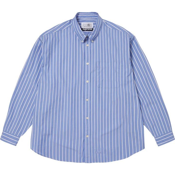 Maison Margiela × Supreme Supreme MM6 Maison Margiela Stripe Shirt In Blue Size US L / EU 52-54 / 3 - 1 Thumbnail