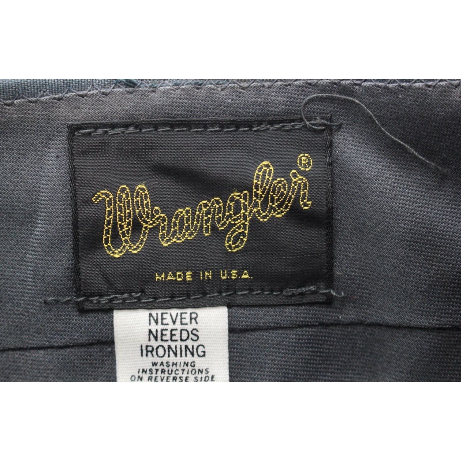 Wrangler VINTAGE Wrangler Western Pants Mens 29x35 Slate Grey 60s 70s NOS Cotton Polyester Blend 1960s 1970s Size US 29 - 5 Thumbnail
