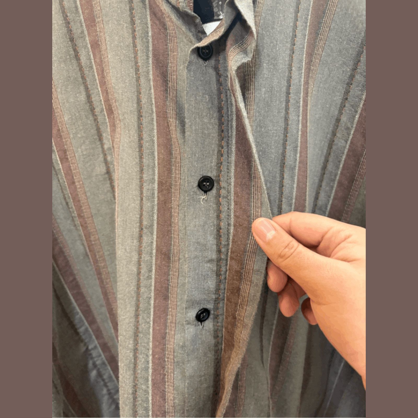 eskandar Archive Tunic Shirt | Eskandar Striped Oversized Minimalist Size M / US 6-8 / IT 42-44 - 3 Thumbnail