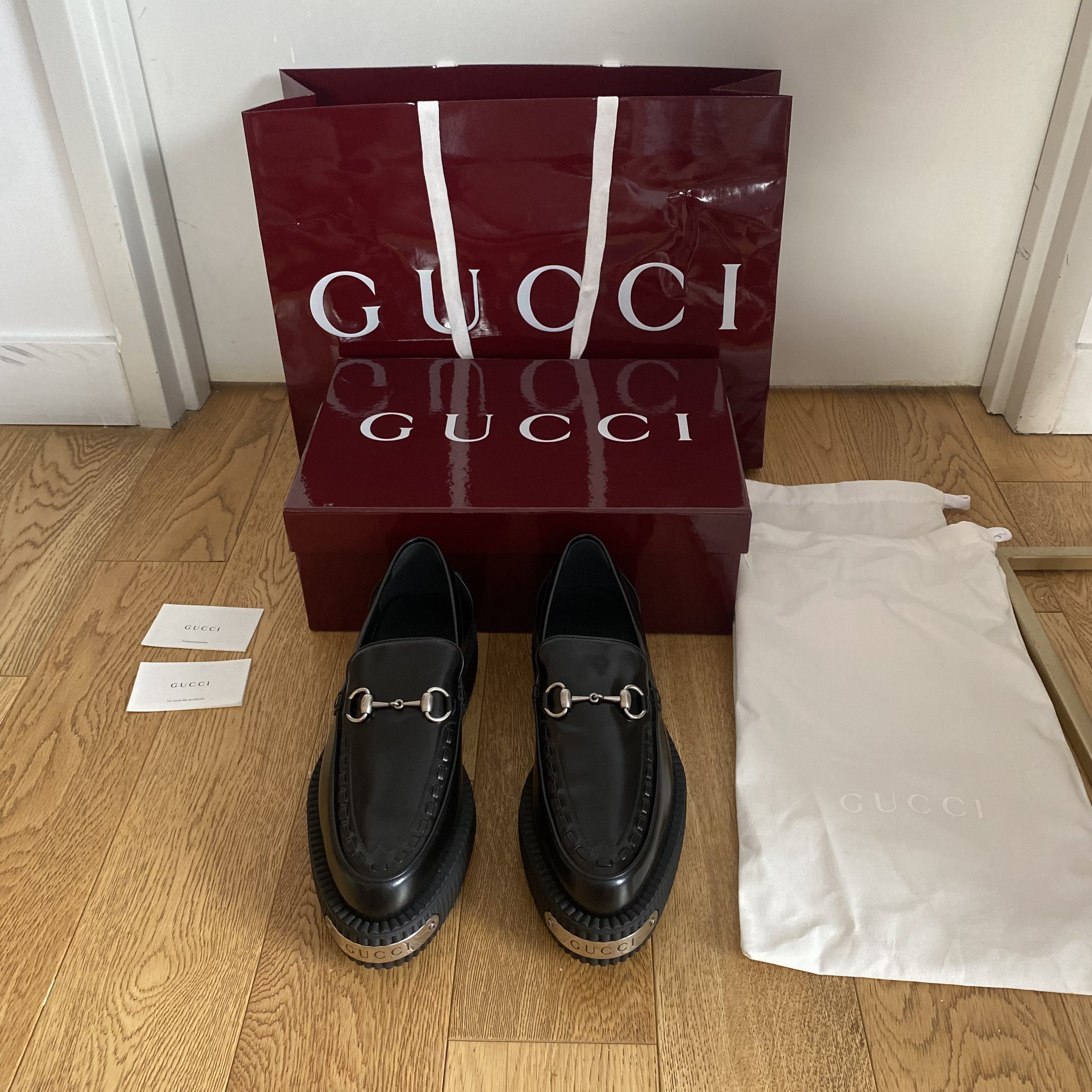 Gucci Gucci Magnum Black Platform Loafers Horsebit Creeper 9.5 EU Size US 10.5 / EU 43-44 - 1 Thumbnail