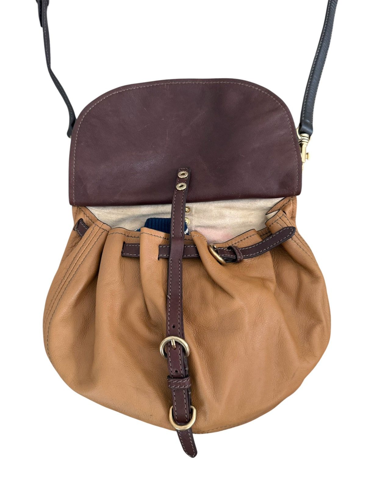 Miu Miu Miu Miu Leather Drawstring Flap Hobo Bag Size ONE SIZE - 2 Thumbnail