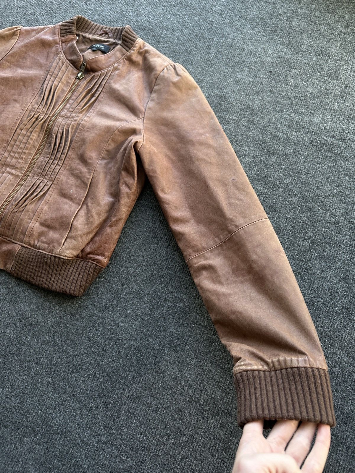 Leather 🚨 LEATHER WOMEN OPIUM LUXURY JACKET ZIP AVANT GARDE POCKET Size M / US 6-8 / IT 42-44 - 4 Thumbnail