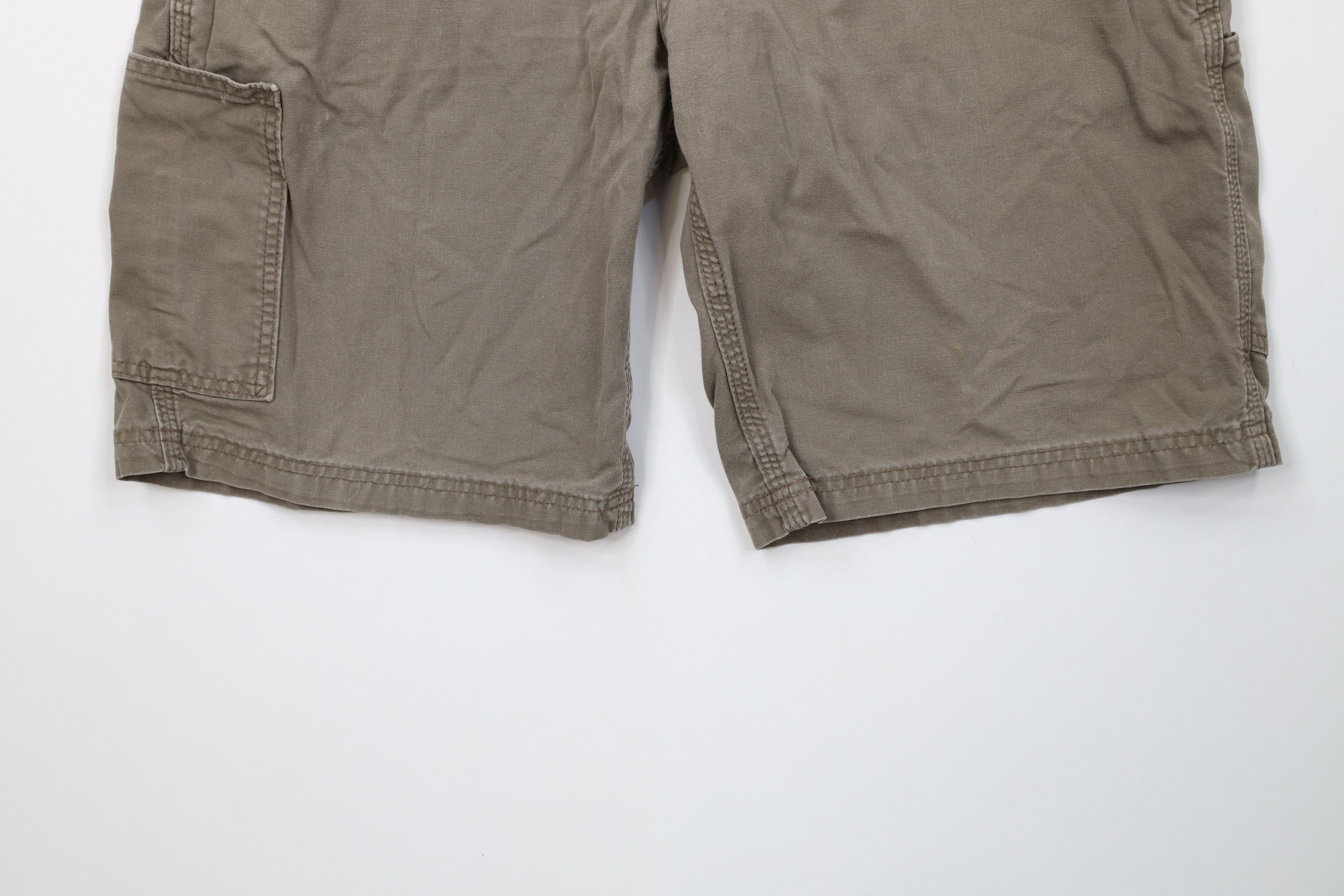 Carhartt Vintage Y2K Carhartt Relaxed Dungaree Shorts Light Brown Size US 34 / EU 50 - 4 Thumbnail
