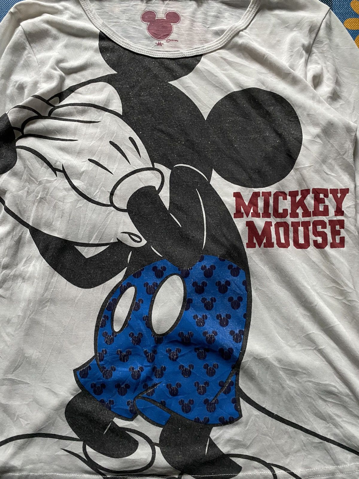 Japanese Brand Vintage mickey mouse distressed punk tee Size US M / EU 48-50 / 2 - 2 Thumbnail
