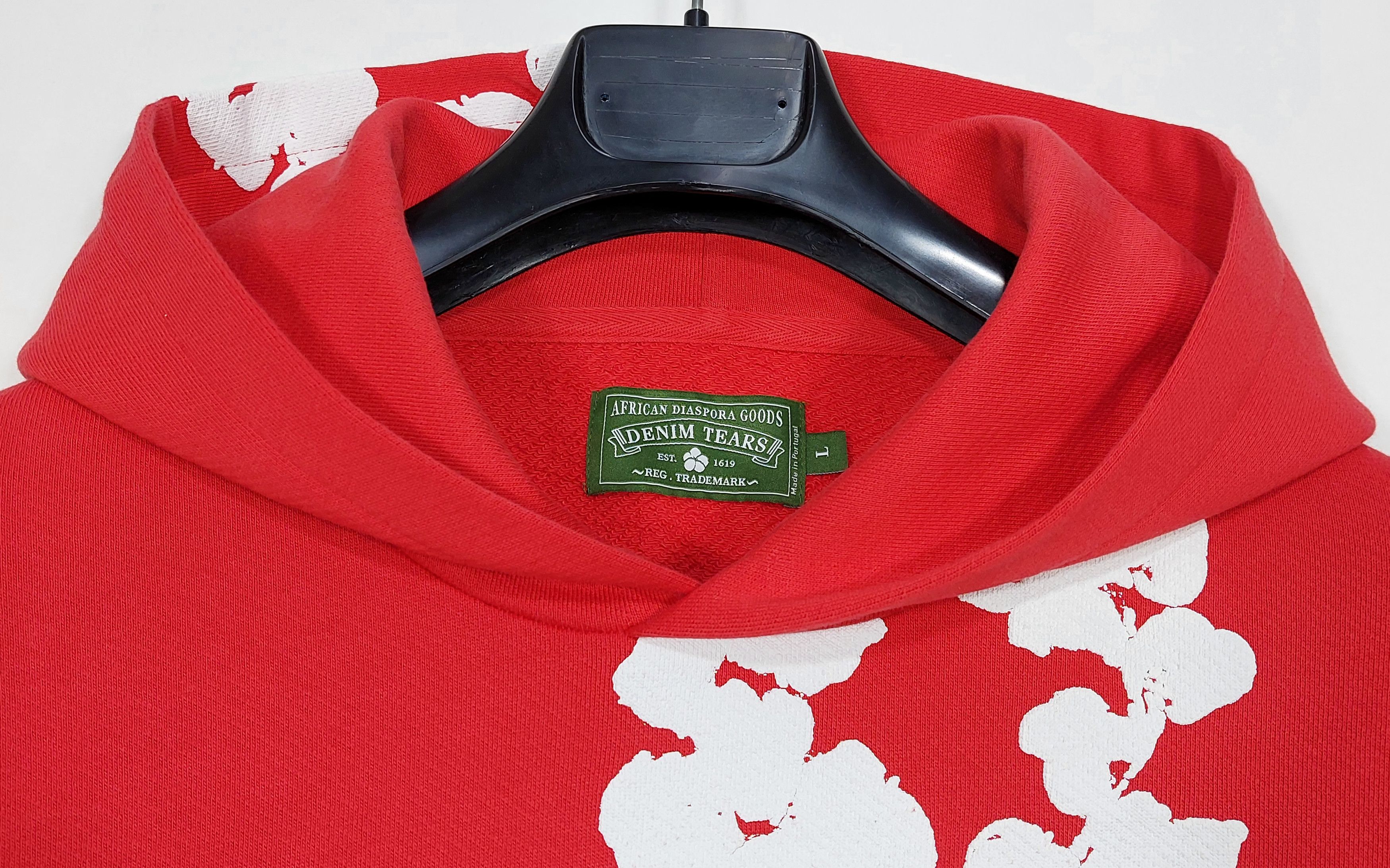 DENIM TEARS the cotton wreath hoodie - red L Size US L / EU 52-54 / 3 - 2 Thumbnail