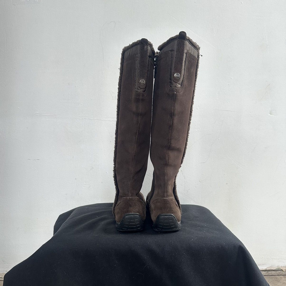 Esprit Vintage high boots Esprit moto suede leather shoes core Size US 9 / IT 39 - 6 Thumbnail