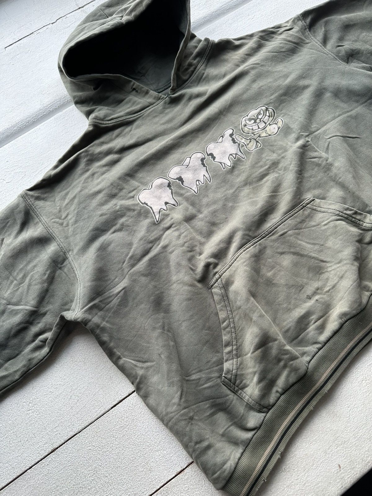Band Tees × Vintage GRAIL🚨 OVERKILL SKATE HOODIE BIG LOGO SK8 Y2K BOXY DISTRESS Size US L / EU 52-54 / 3 - 4 Thumbnail