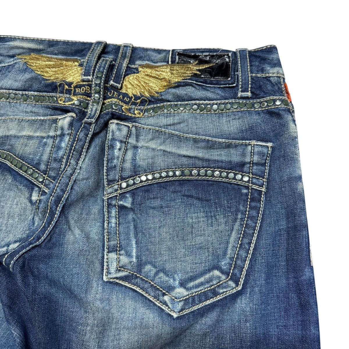 Robins Jeans Robins Jeans Denim Embroidery Jeans D5471GLD Size US 31 - 12 Thumbnail