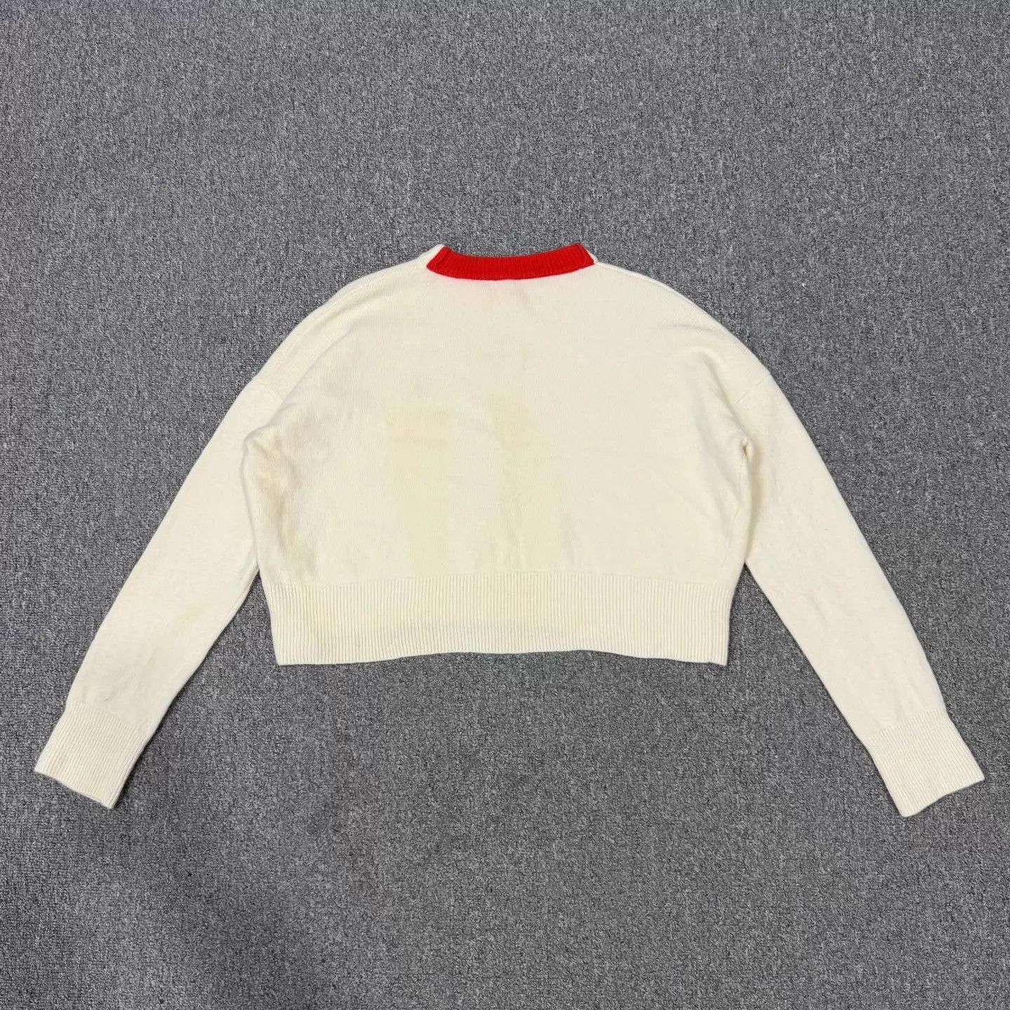 Loewe Loewe Beige Embroidered Logo Cropped Sweater M 99N Size M / US 6-8 / IT 42-44 - 2 Thumbnail