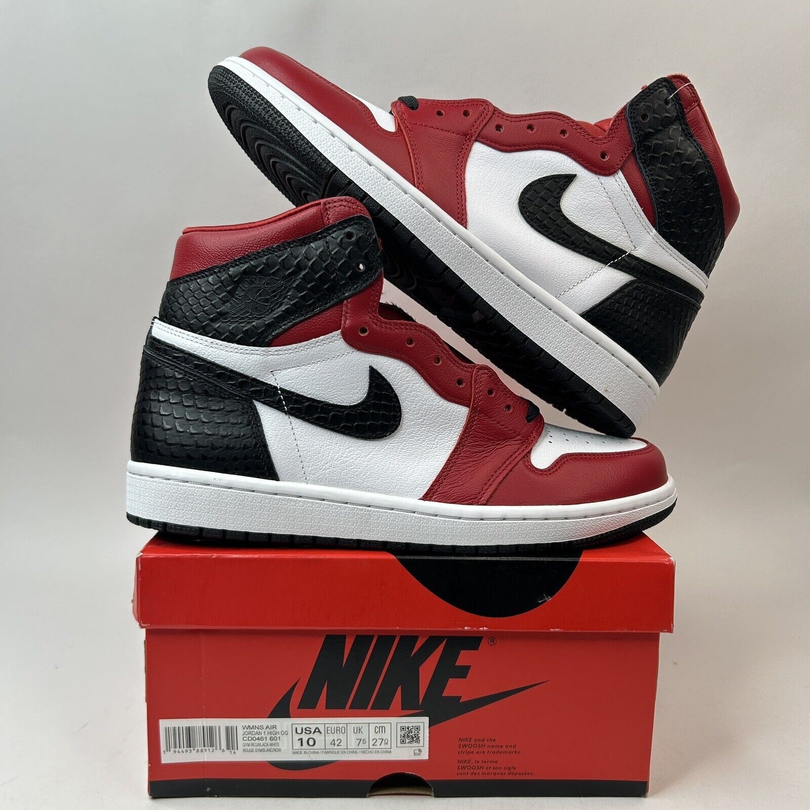 Jordan Brand Nike Air Jordan 1 Retro High OG “Satin Snake Chicago” 2023 Size US 10 / IT 40 - 1 Thumbnail