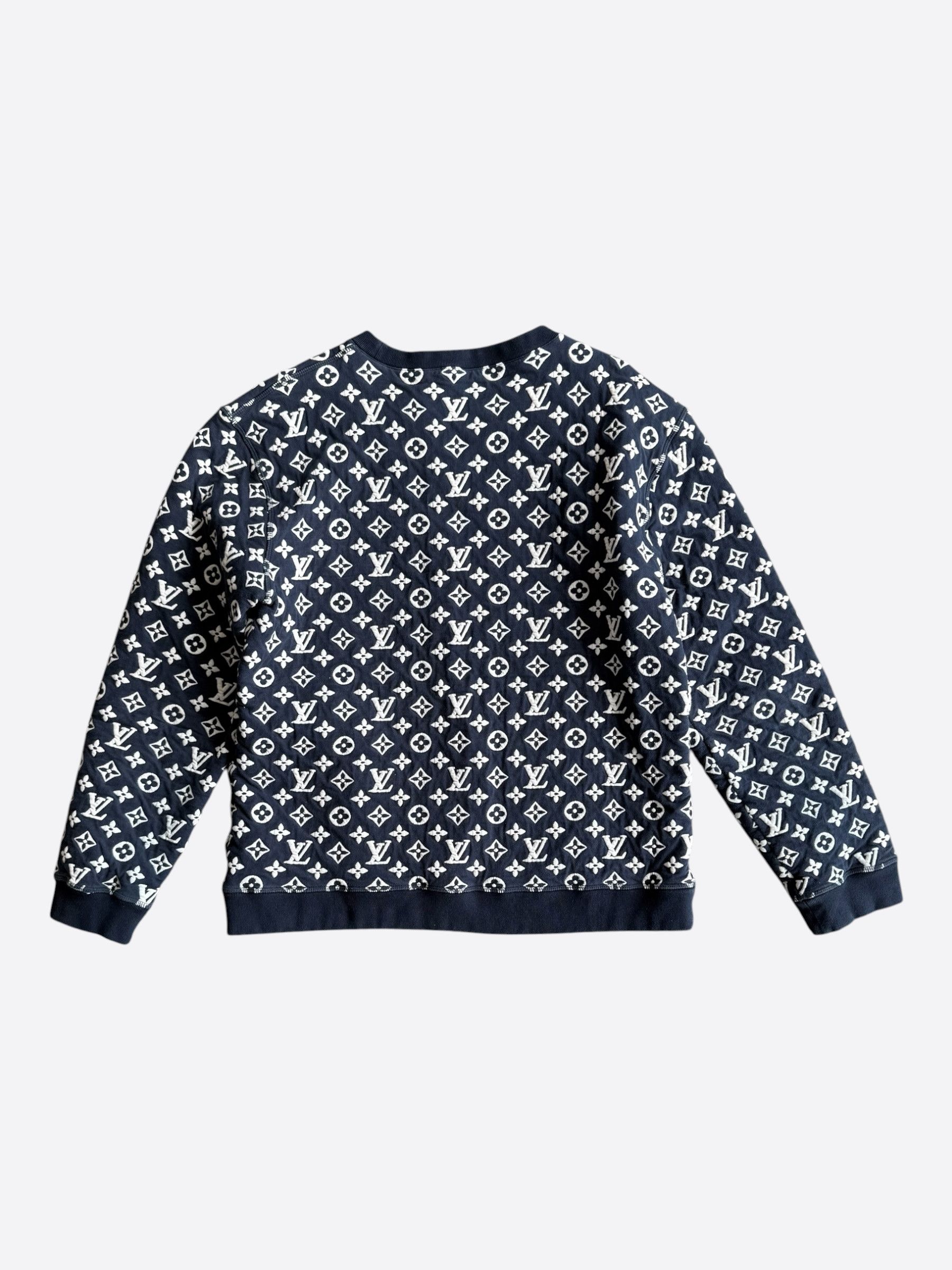 Louis Vuitton Louis Vuitton Navy Monogram Sweater Size US XXL / EU 58 / 5 - 2 Thumbnail