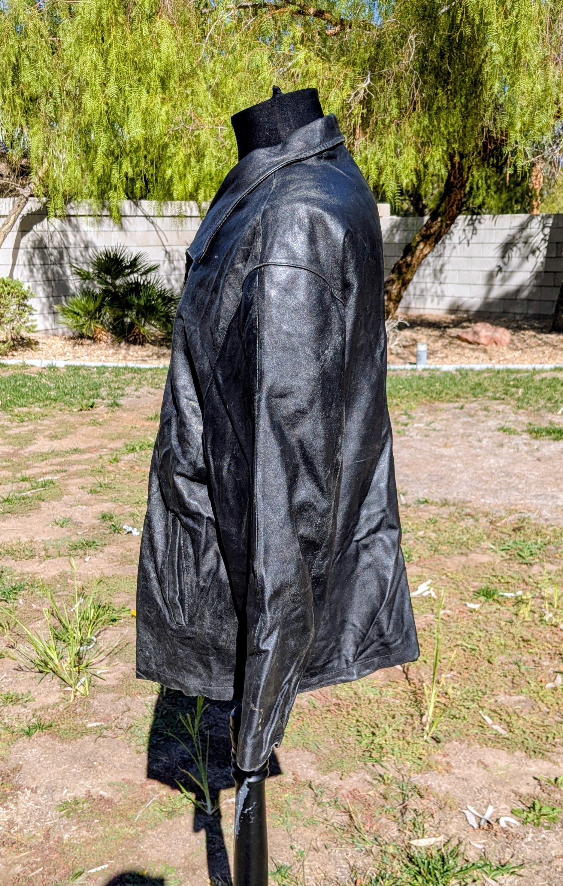 Other Vintage Zhou Zi Zip-Up Leather Racer Bomber Jacket Coat Size US M / EU 48-50 / 2 - 3 Thumbnail