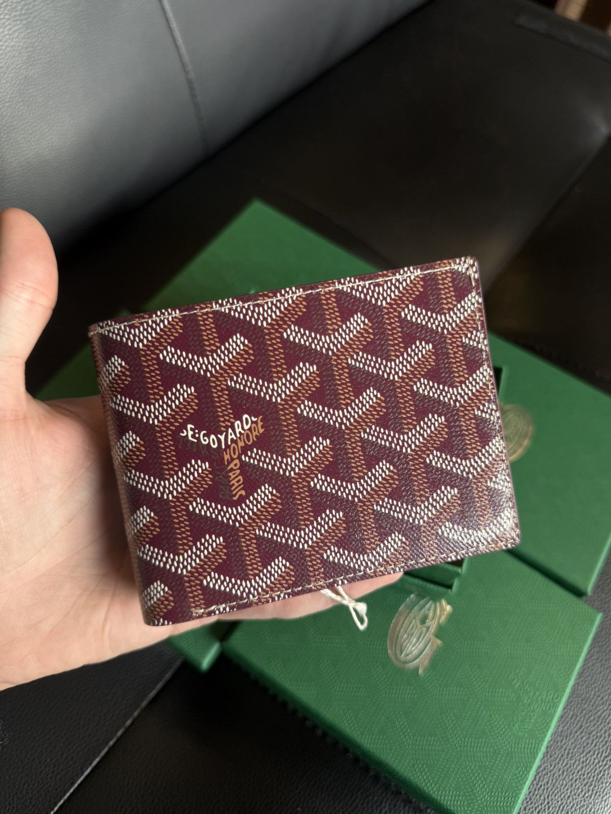 Goyard GOYARD Burgundy BI Fold Wallet NEW W BOX Authentic Size ONE SIZE - 2 Thumbnail