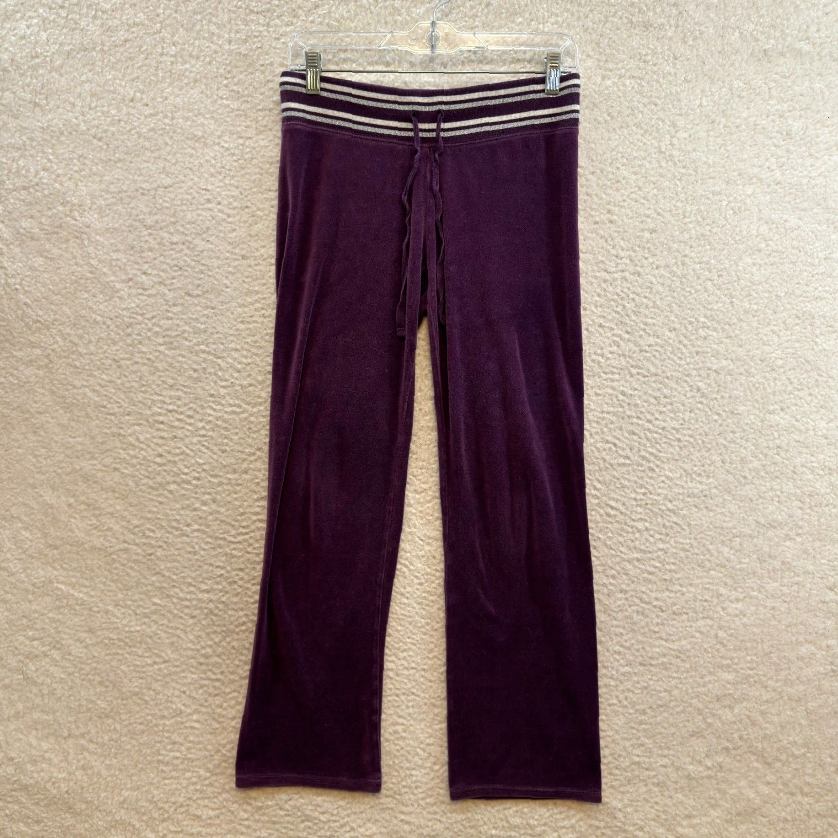 Victoria's Secret VINTAGE Victoria's Secret Tracksuit Y2K Velour Set M Medium Petite Short Purple Hoodie Jacket Pants Womens Size 32" / US 10 / IT 46 - 2 Thumbnail