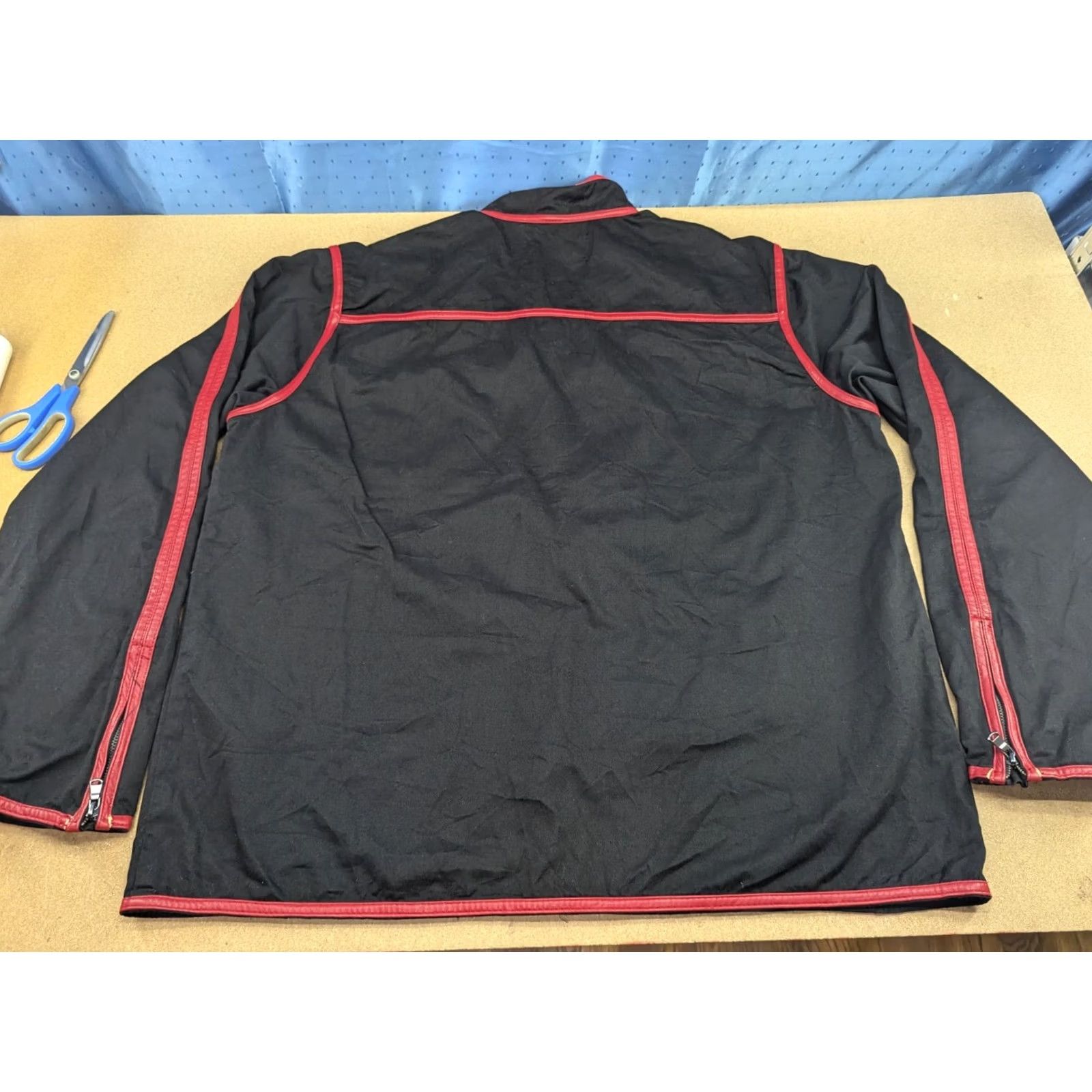 Vintage EMP Gothicana Jacket Mens 2XL Red Cotton Canvas Full Zip Pockets Basic Jacket Athletic Slim Fit Casual Mens Size US XXL / EU 58 / 5 - 2 Thumbnail