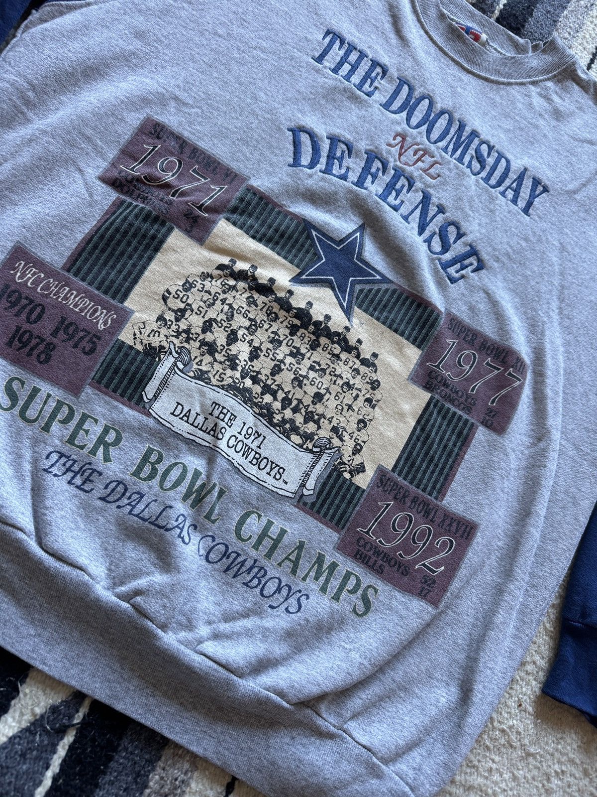 Nutmeg Vintage 1992 Dallas Cowboys NFL Super Bowl Sweatshirt XL Size US XL / EU 56 / 4 - 2 Thumbnail