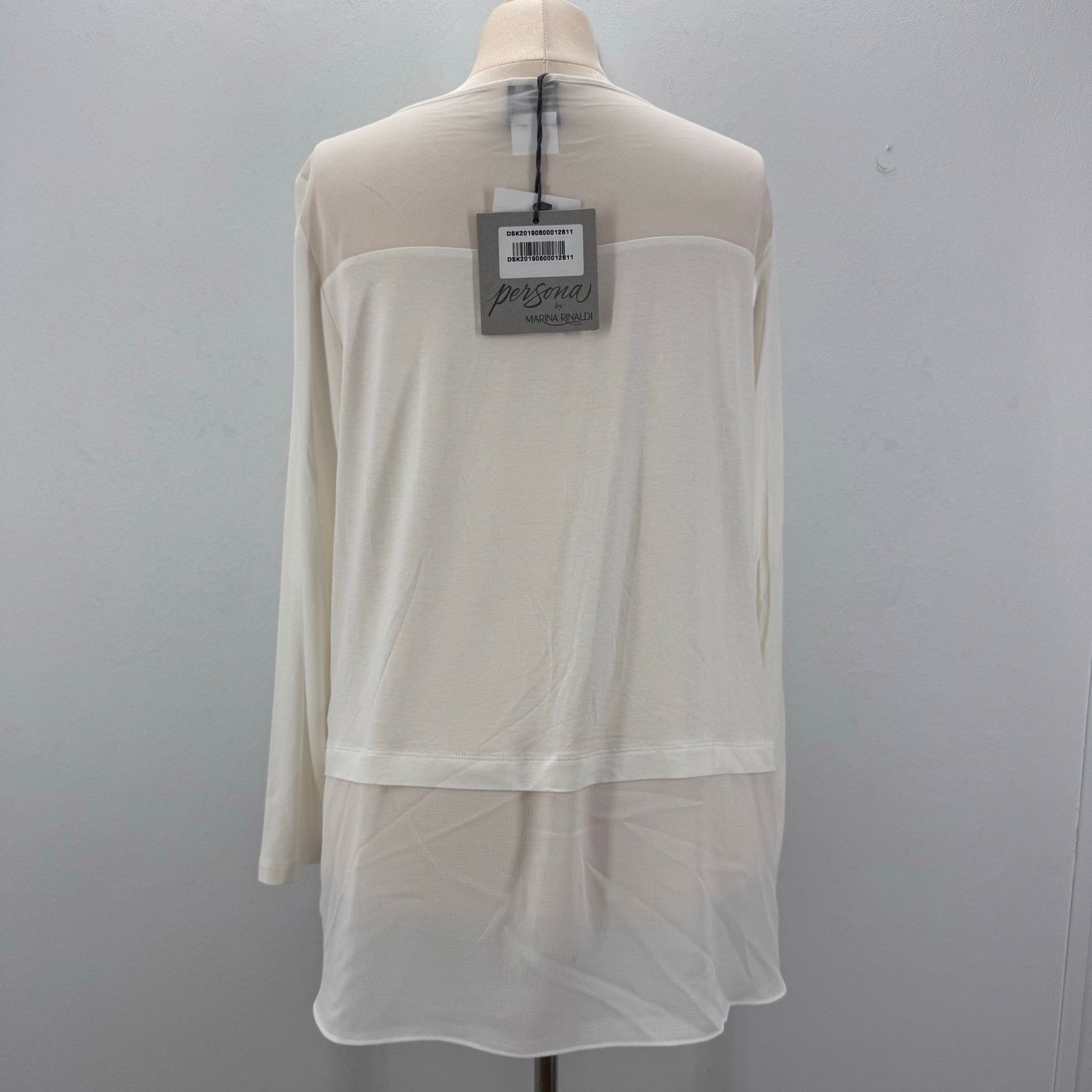 Marina Rinaldi Marina Rinaldi Venus Long Sleeve Top Mixed Media US 12-14 Size XL / US 12-14 / IT 48-50 - 4 Thumbnail
