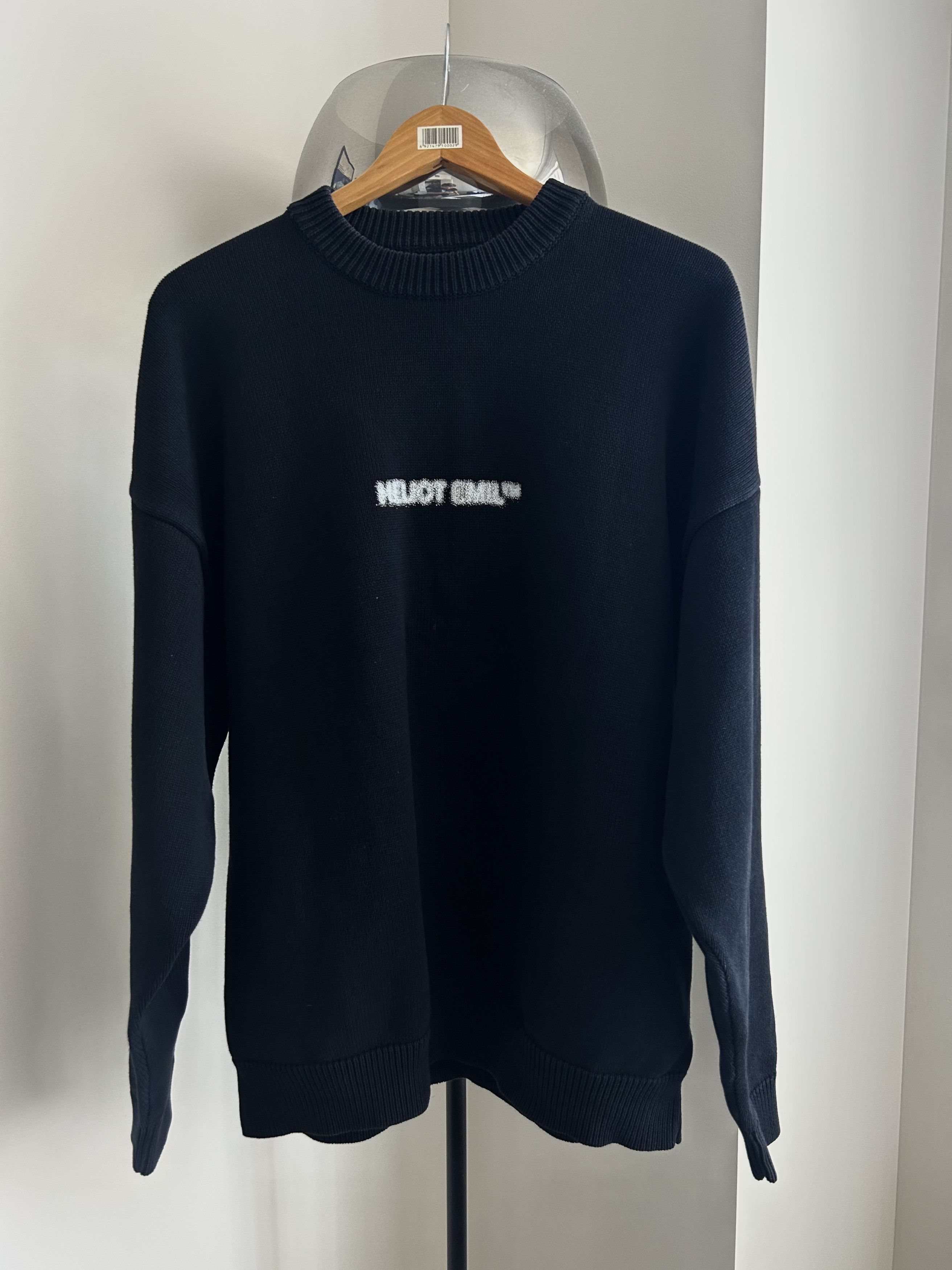 Heliot Emil Heliot Emil Black Knit Logo Sweater Size US M / EU 48-50 / 2 - 2 Thumbnail