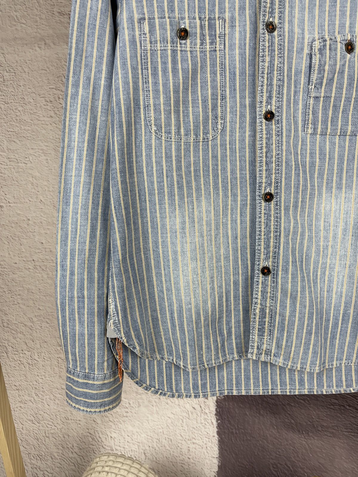 Scotch & Soda Scotch & Soda Rise’n Shine denim striped faded distressed Size US M / EU 48-50 / 2 - 6 Thumbnail