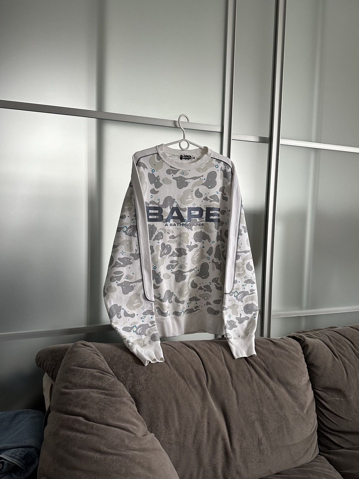 Bape Space Camo Crewneck Grailed