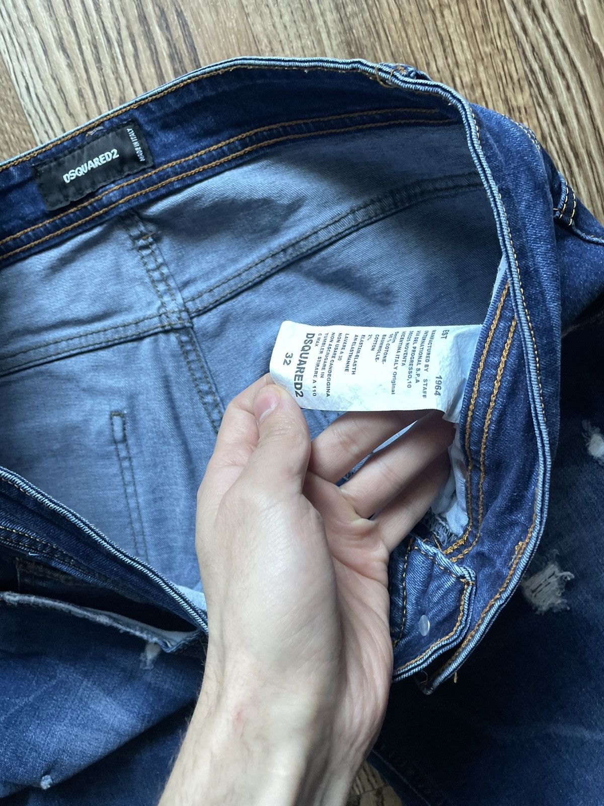 Dsquared2 Dsquared Jeans Italian Designer Navy Denim Rare Vintage Y2K Size US 32 / EU 48 - 6 Thumbnail