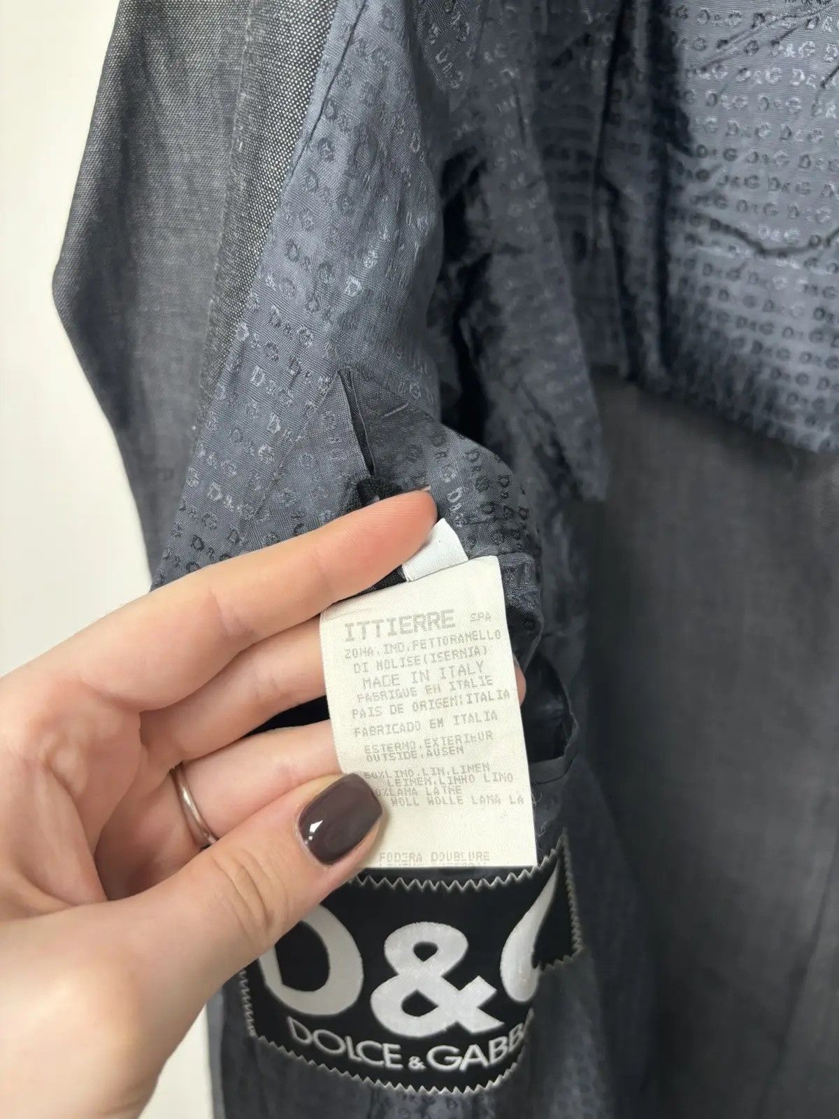Dolce & Gabbana × Vintage Vintage Dolce & Gabanna Men's Rare Linen Wool Blazer Jacket Size 44R - 15 Thumbnail