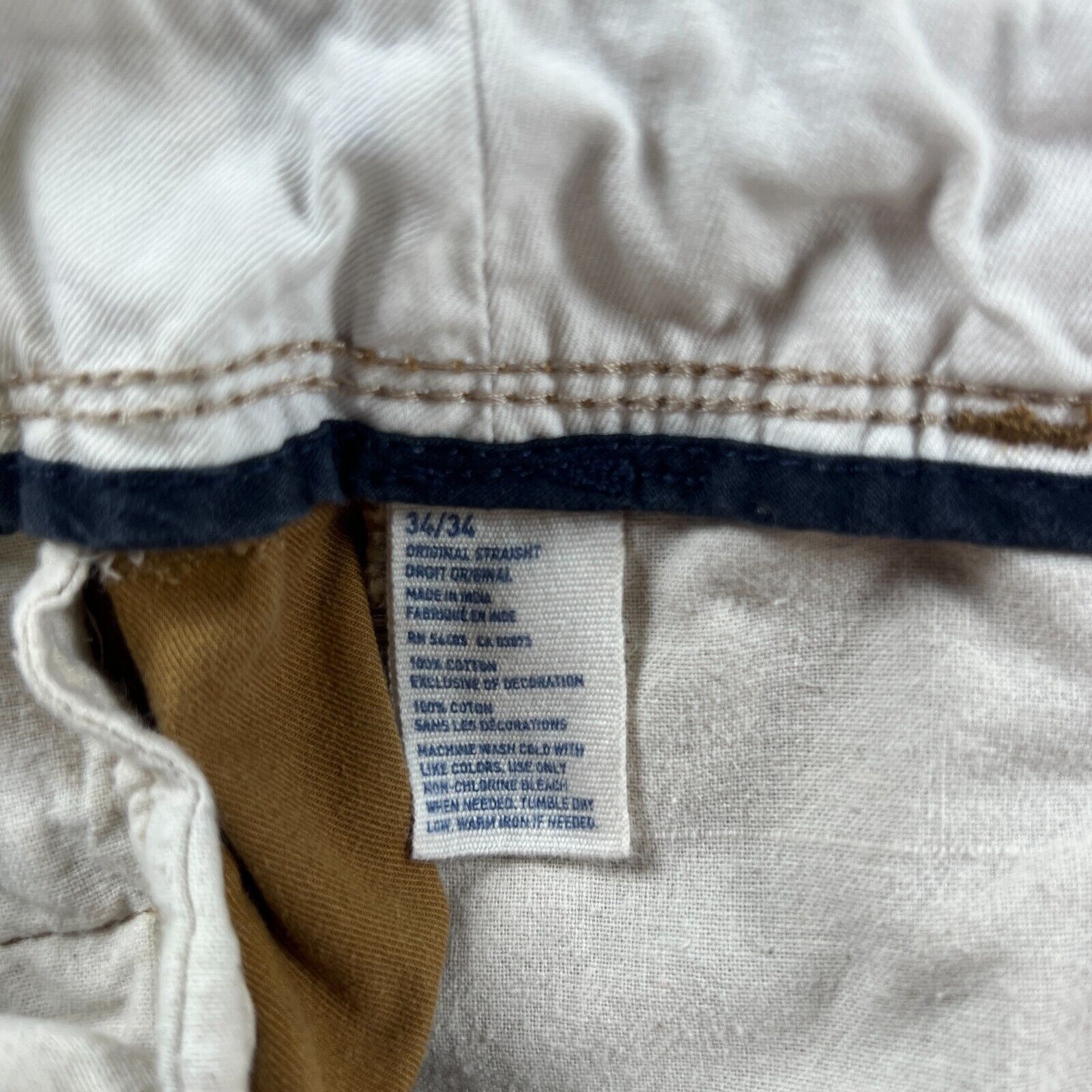 American Eagle Outfitters American Eagle Original Straight Khaki Pants Men 34x34 (34x3 Size US 34 / EU 50 - 10 Thumbnail