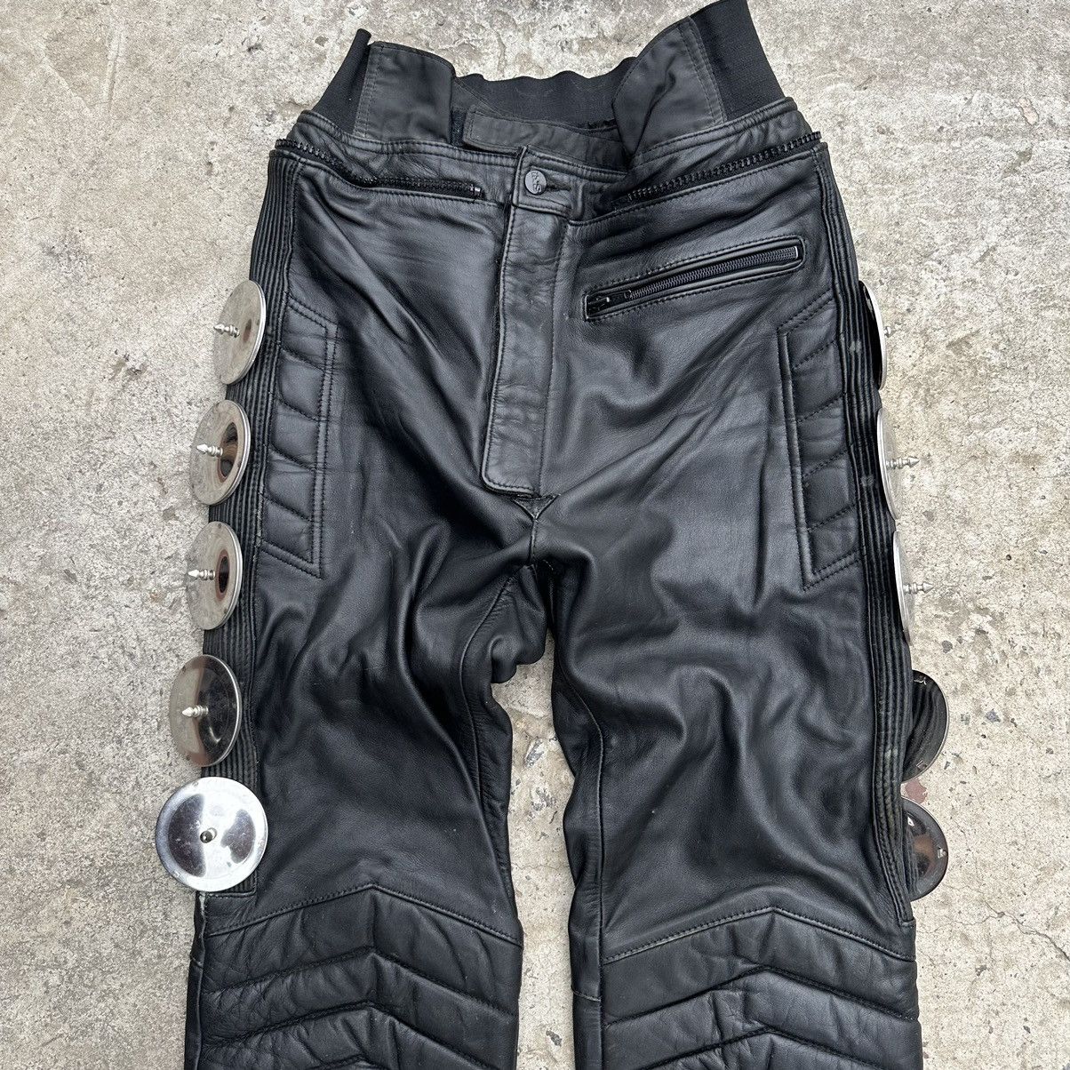 Leather Vintage Moto Leather Pants Size 52 Style USA 00s Y2K Size US 36 / EU 52 - 4 Thumbnail