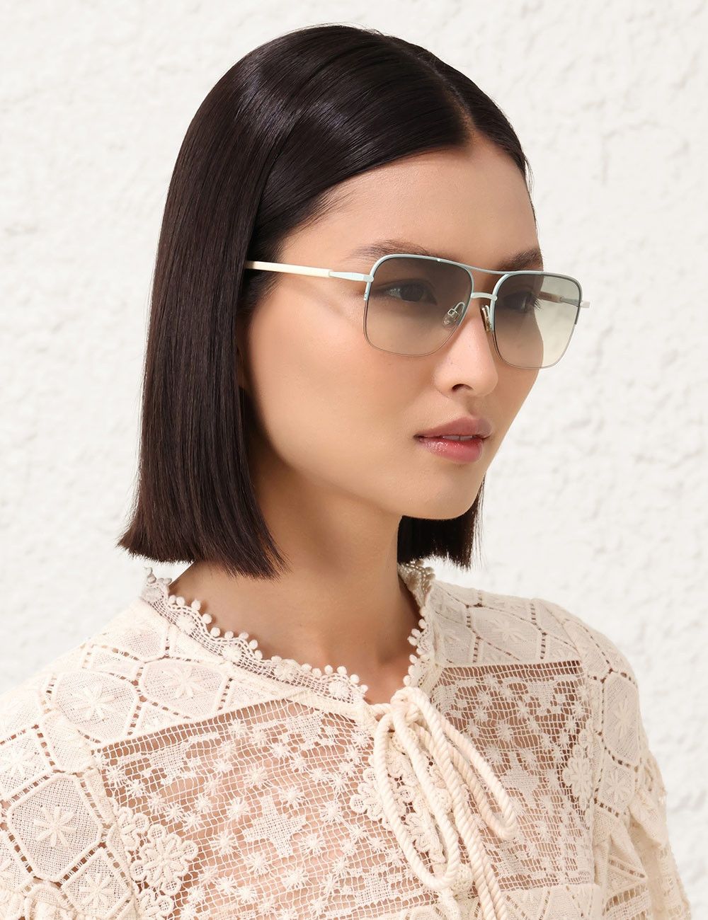 Zimmermann oc11z0925 Size: OS / Sandy Aviator Sunglasses in Blue/Ivory Size ONE SIZE - 3 Thumbnail
